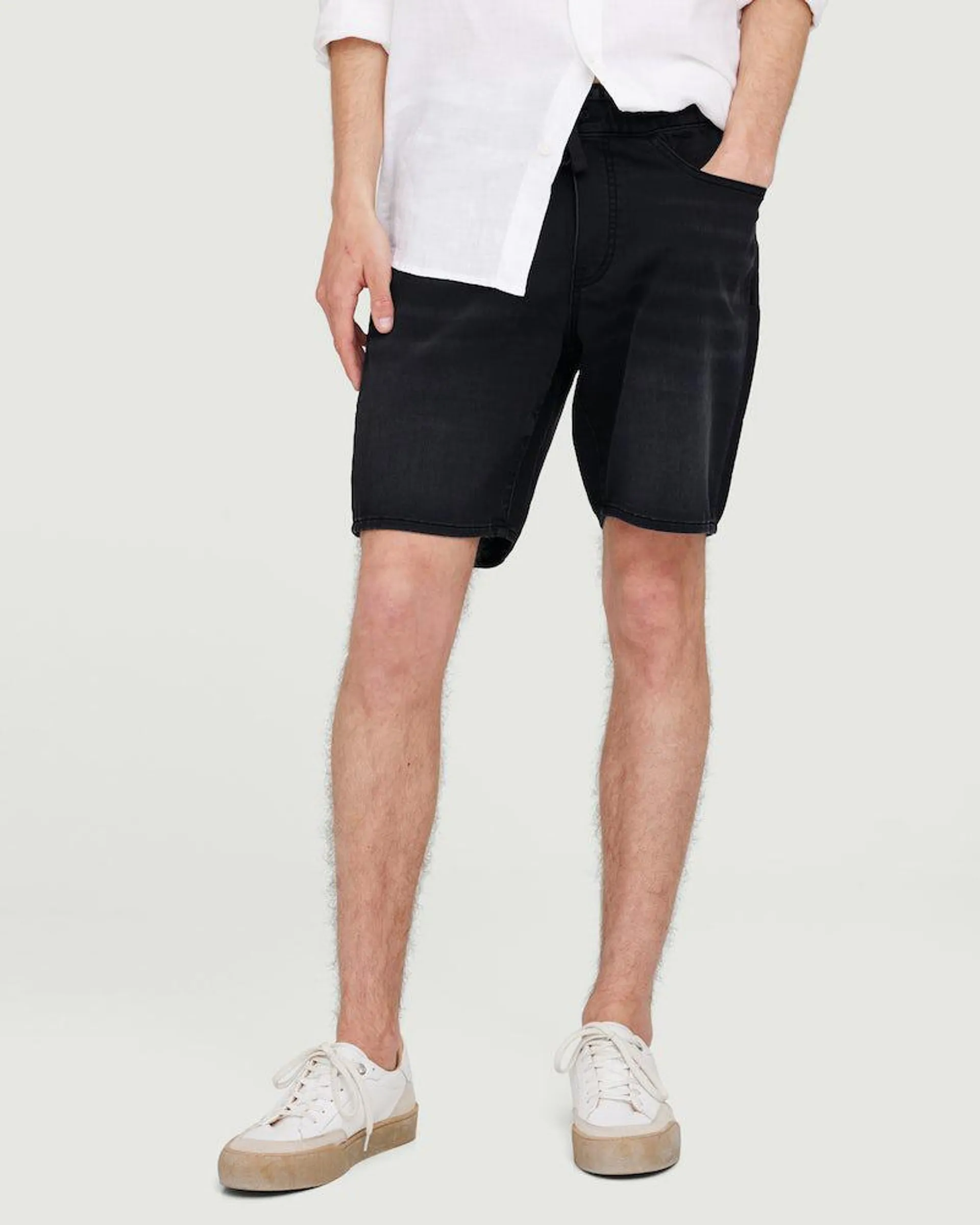 Jogger denim-shorts