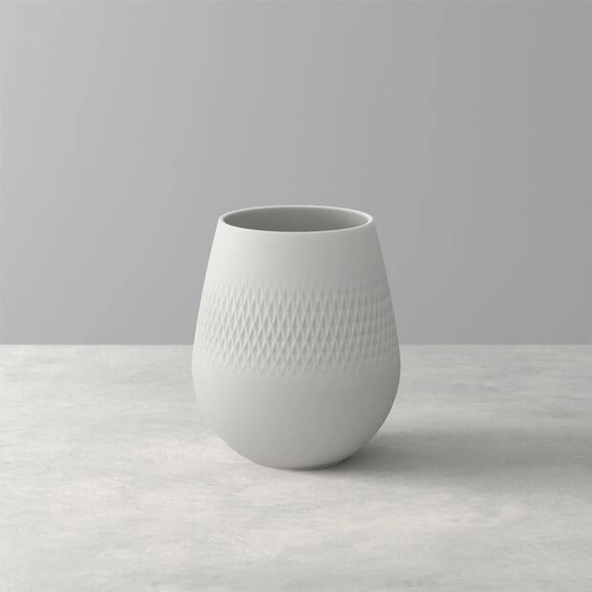 Manufacture Collier blanc Vase Carré small 12,5x12,5x14cm
