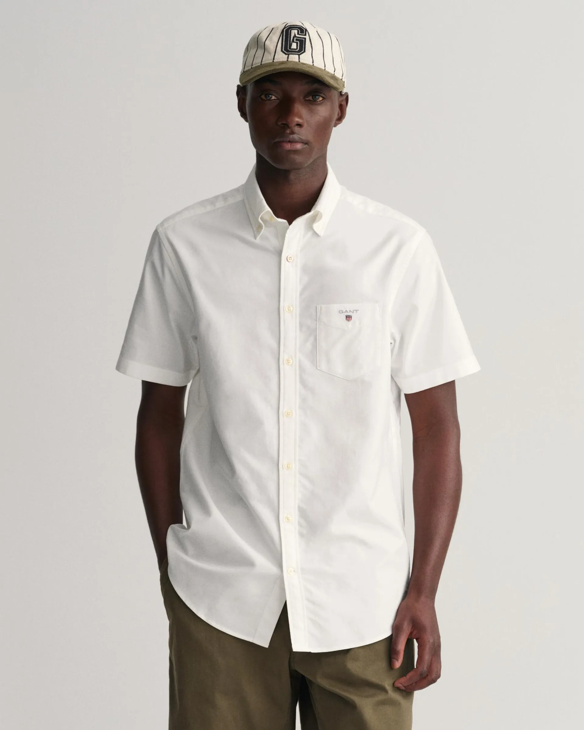 Kortermet Oxford-Skjorte i Regular Fit