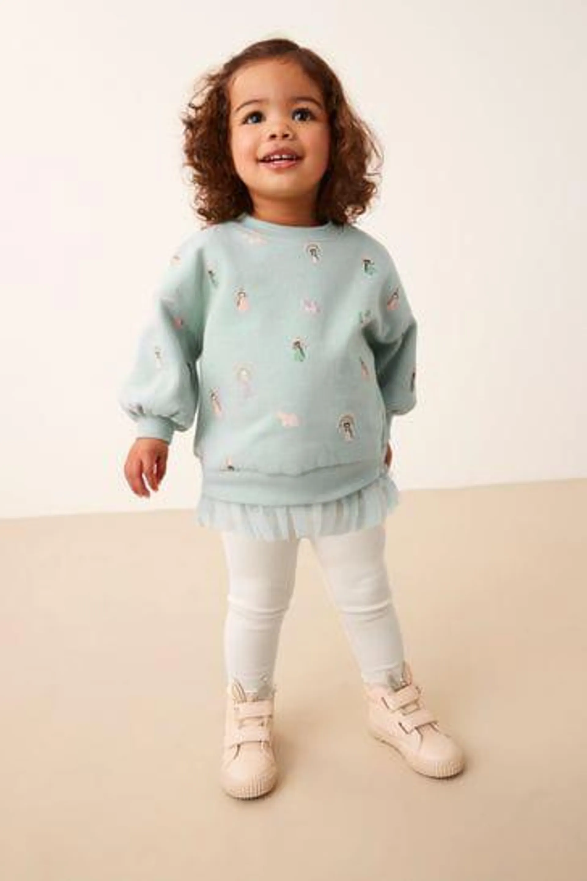 Mesh Hem Sweat & Legging Set (3mths-7yrs)