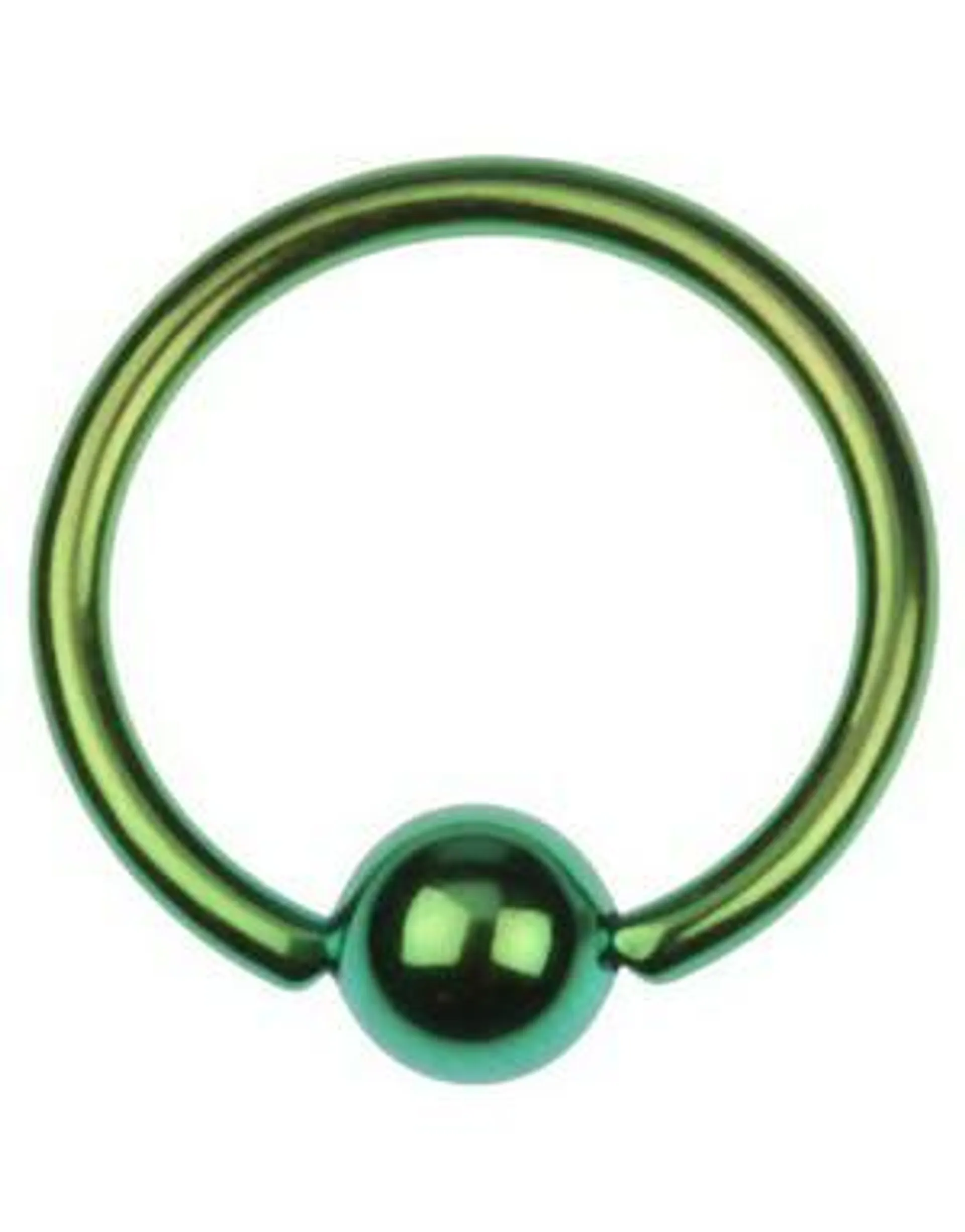 Metallic Grønn Ball Closure Ring Piercing