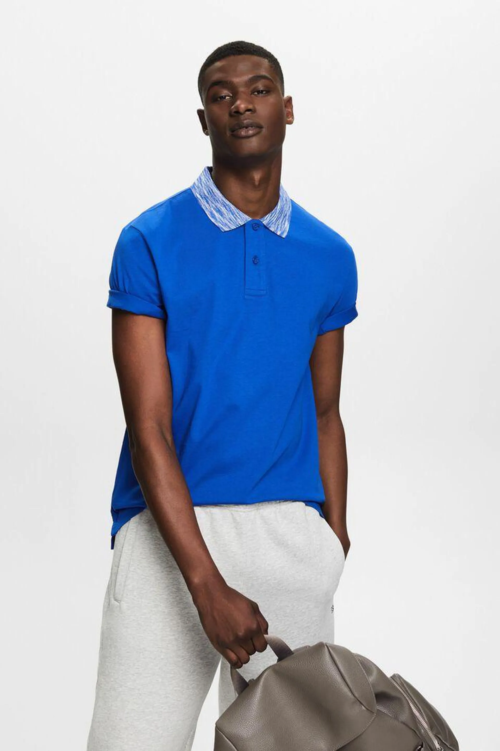 Space-Dyed Collar Polo Shirt