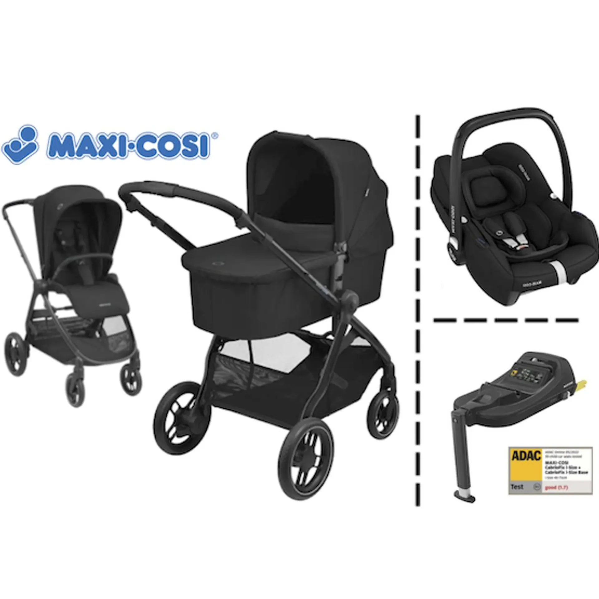 Maxi-Cosi | Street Plus kombivogn + Bilstol pakke | Essential Black