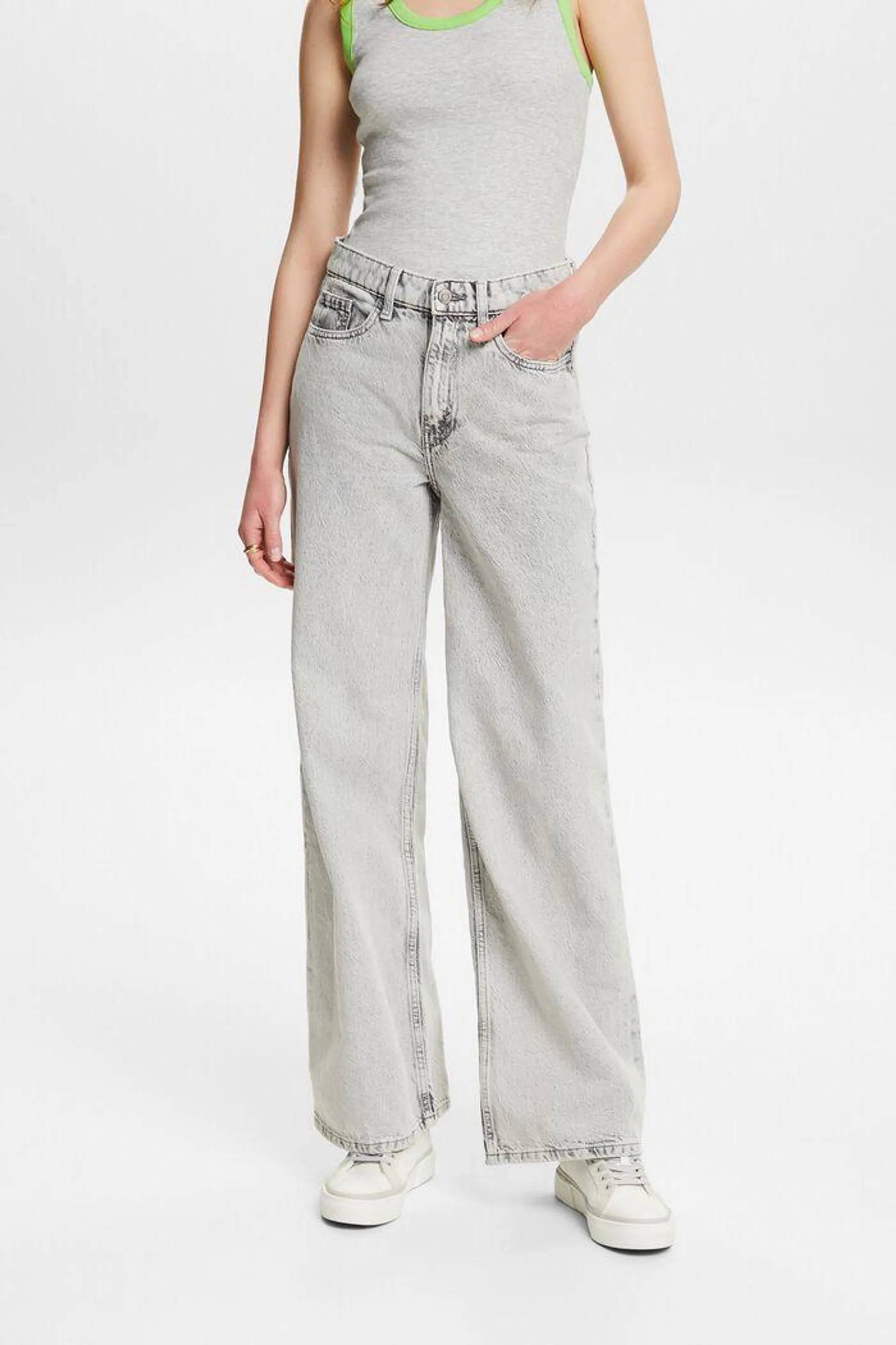 High-Rise Retro Wide Leg Jeans