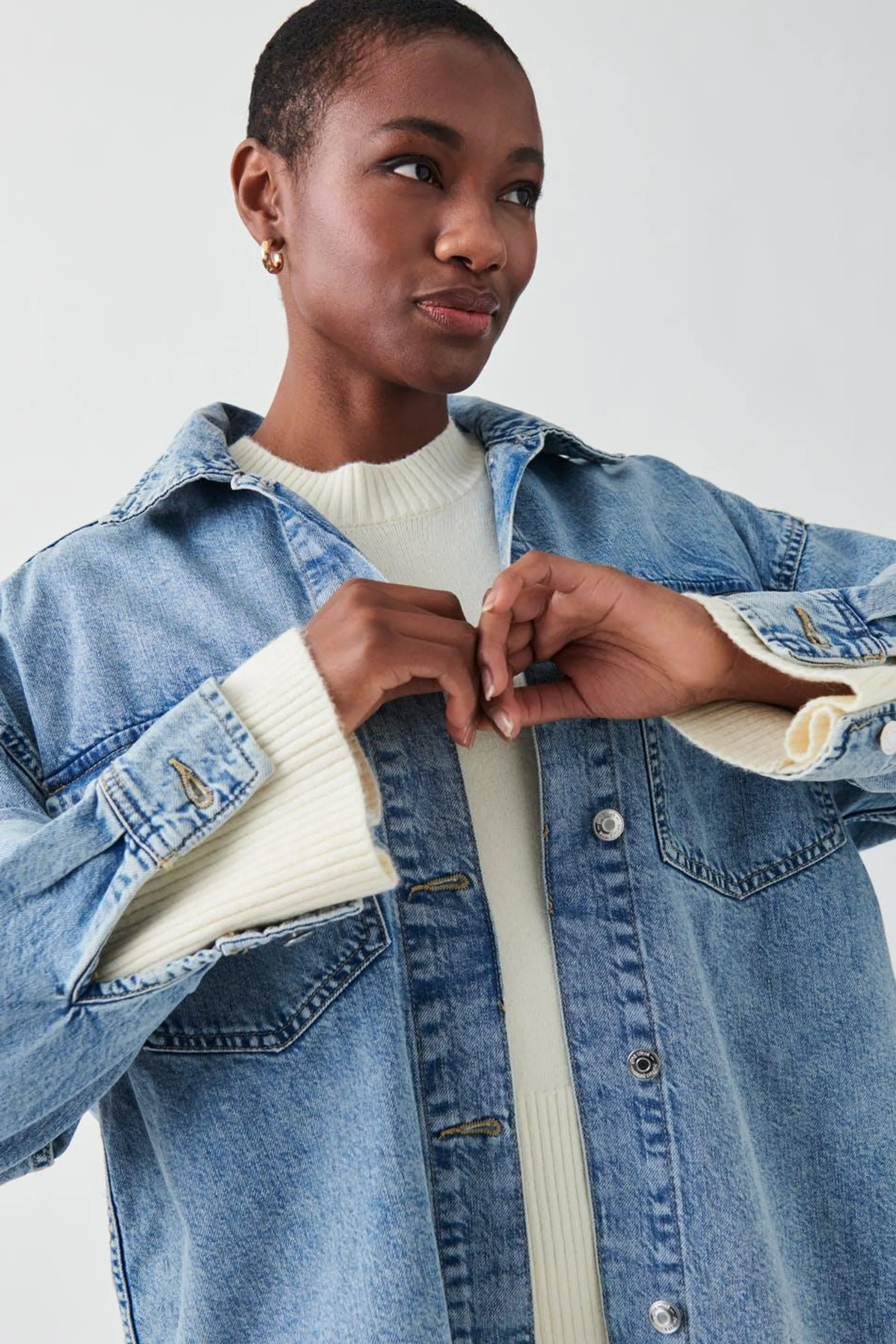 Oversize denim shirt