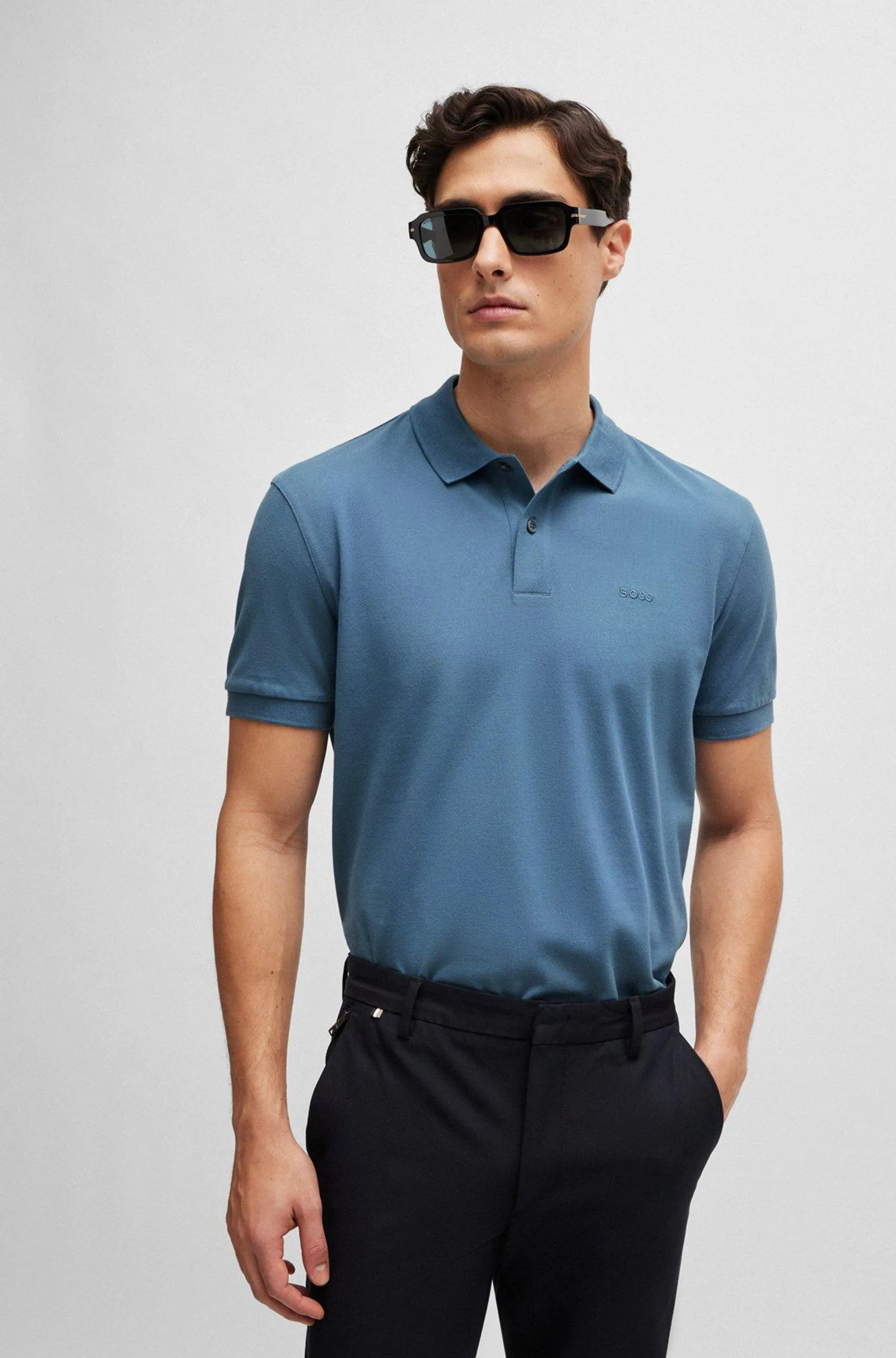 Pallas Cotton polo shirt with embroidered logo