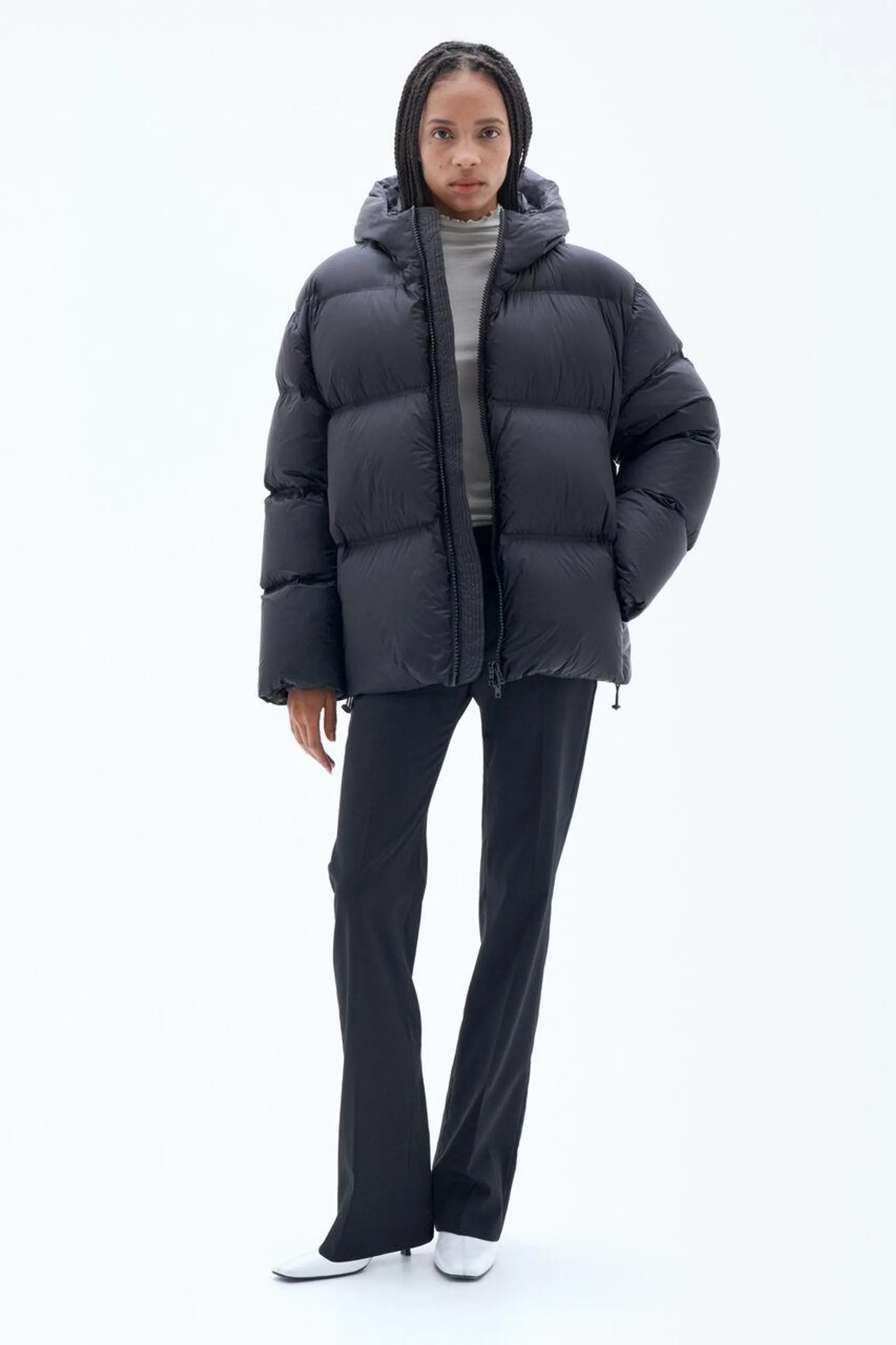 Hooded Puffer Jacket Black