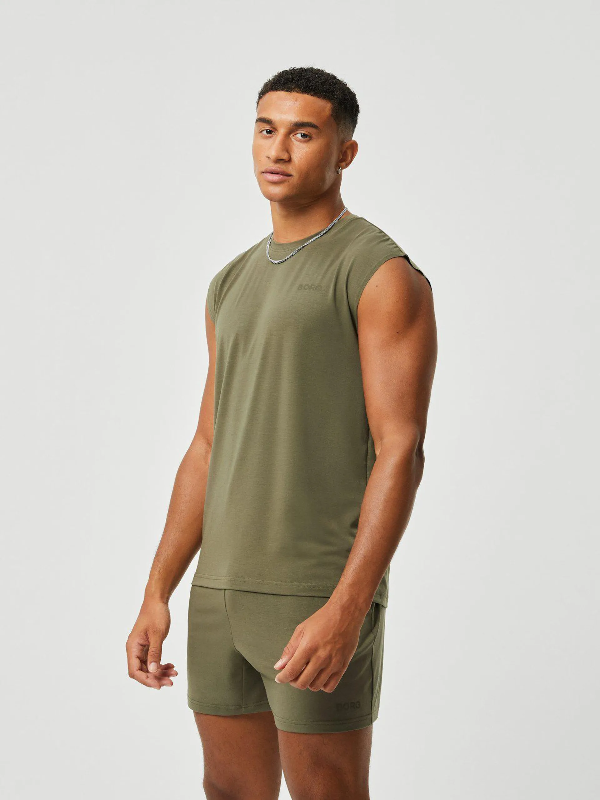 Borg Lyocell Blend Sleeveless T-Shirt