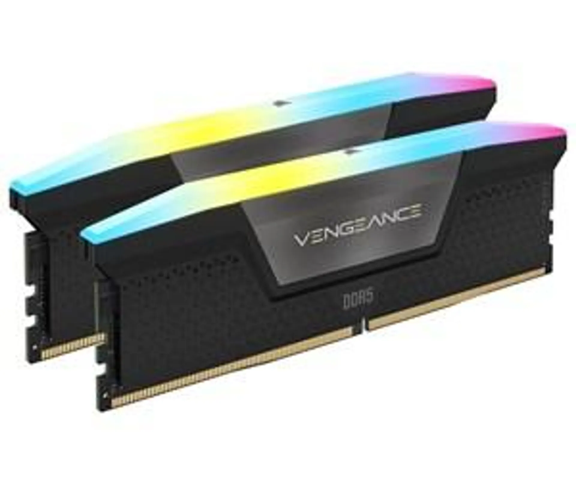 Corsair Vengeance RGB DDR5-6000 - 64GB - CL38 - Dual Channel (2 stk) - Intel XMP - Svart med RGB