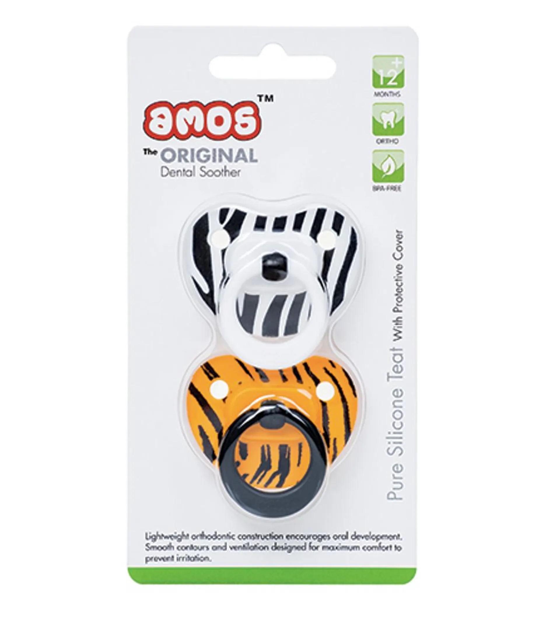 Amos | Dental Smokk 12mnd+ | 2pk | Tiger