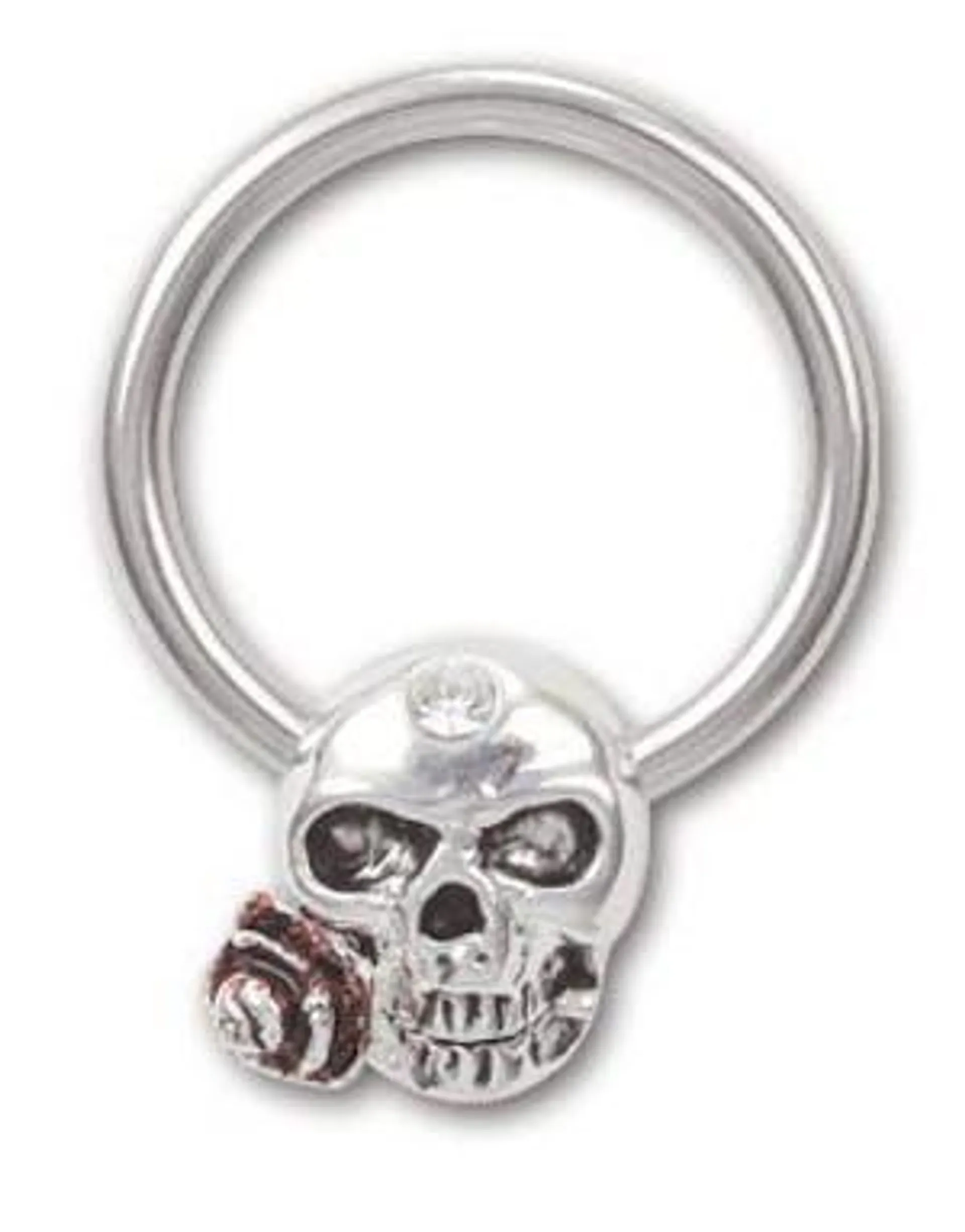 Skull and Rose BCR Piercing - 1.6 x 14 mm