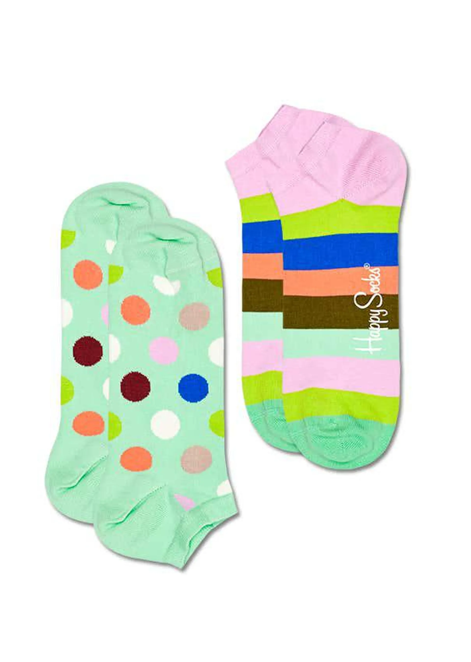 2-Pack Big Dot Stripe Low Sock