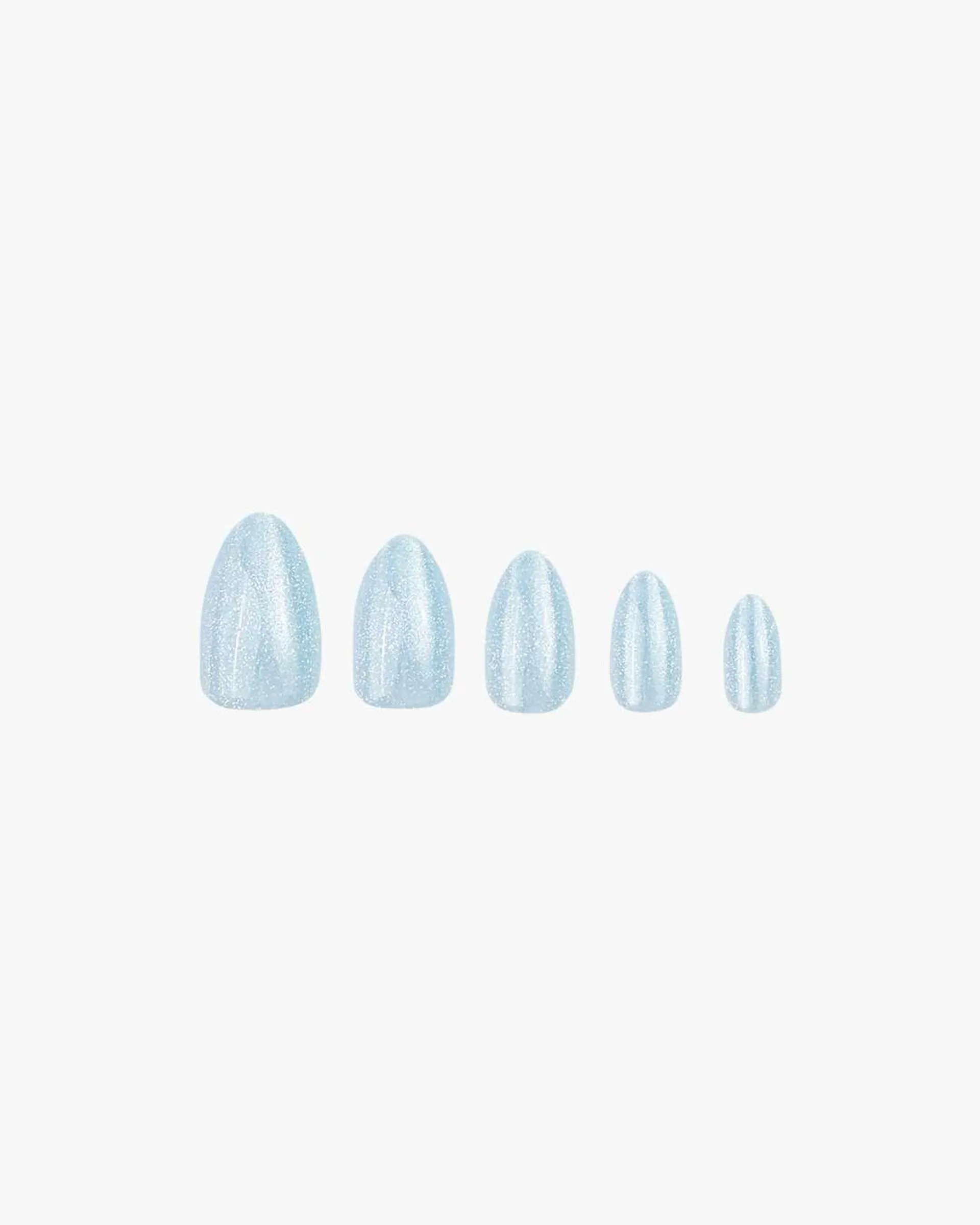 Reusable Press-On Nails Glacier Blue 30 stk