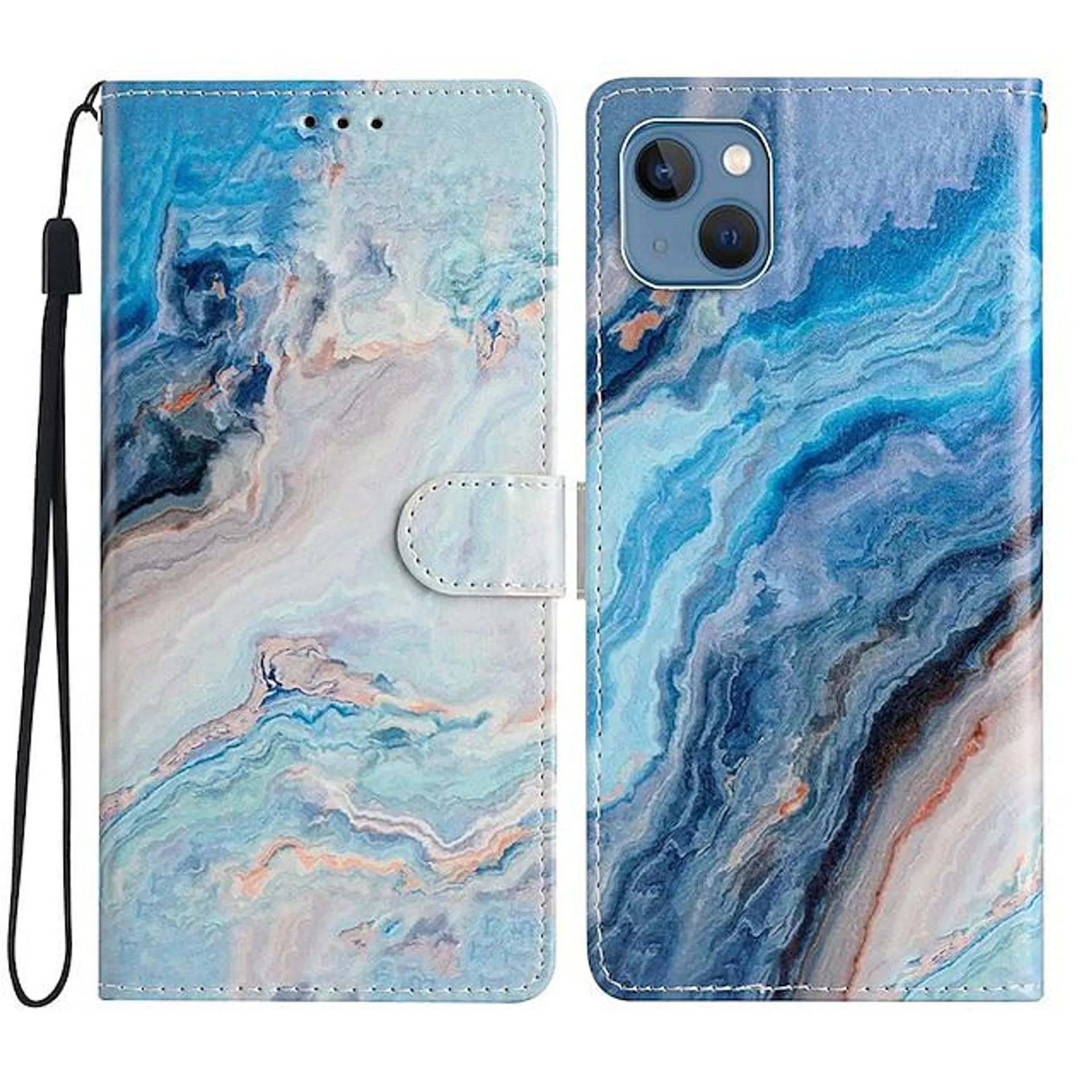 Phone Case For iPhone 15 Pro Max Plus iPhone 14 Pro Max Plus 13 12 11 Mini X XR XS 8 7 Wallet Case with Wrist Strap With Card Holder Magnetic Flip Graphic TPU PU Leather