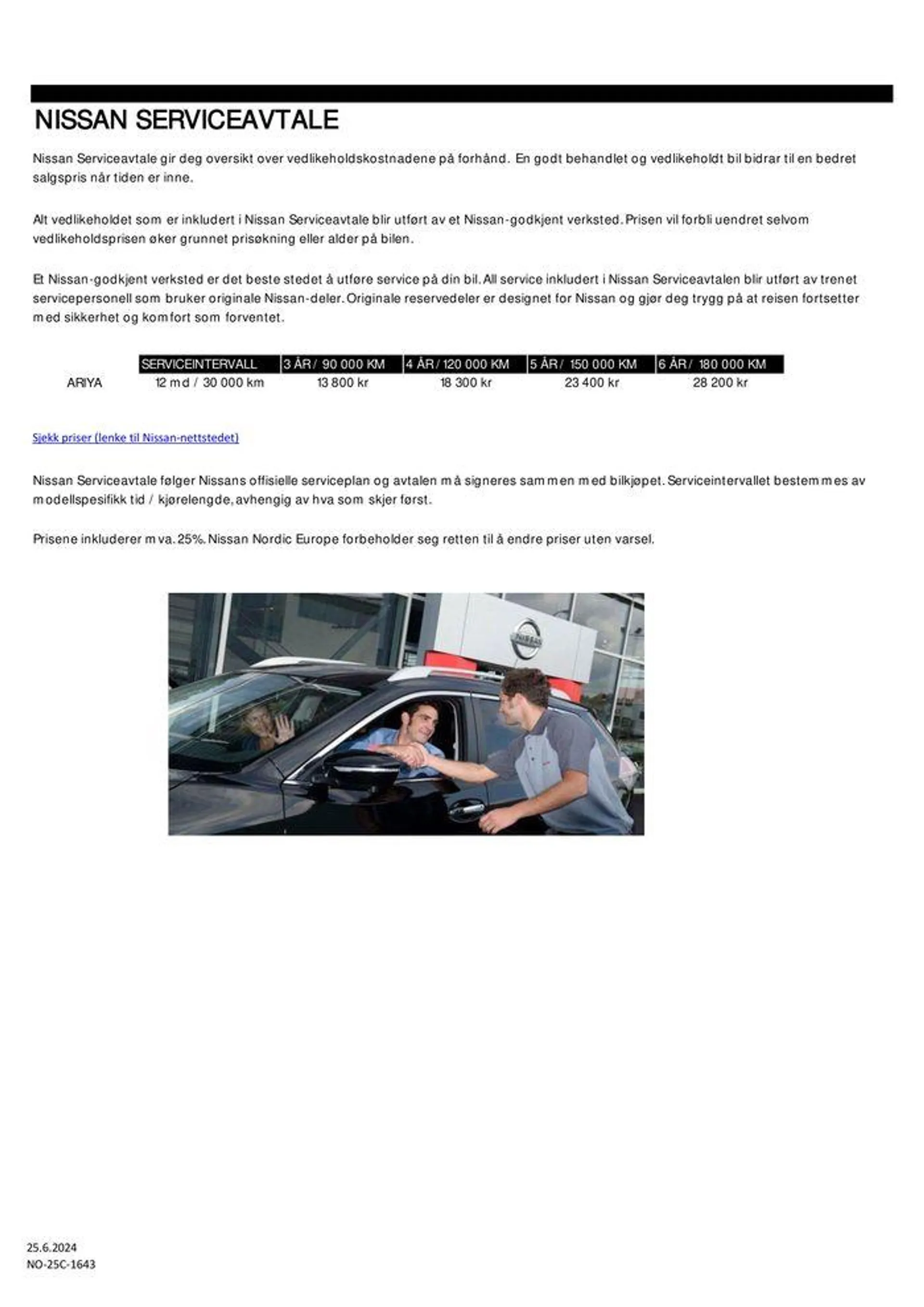 Nissan ARIYA fra 26. juni til 26. juni 2025 - kundeavisside 14