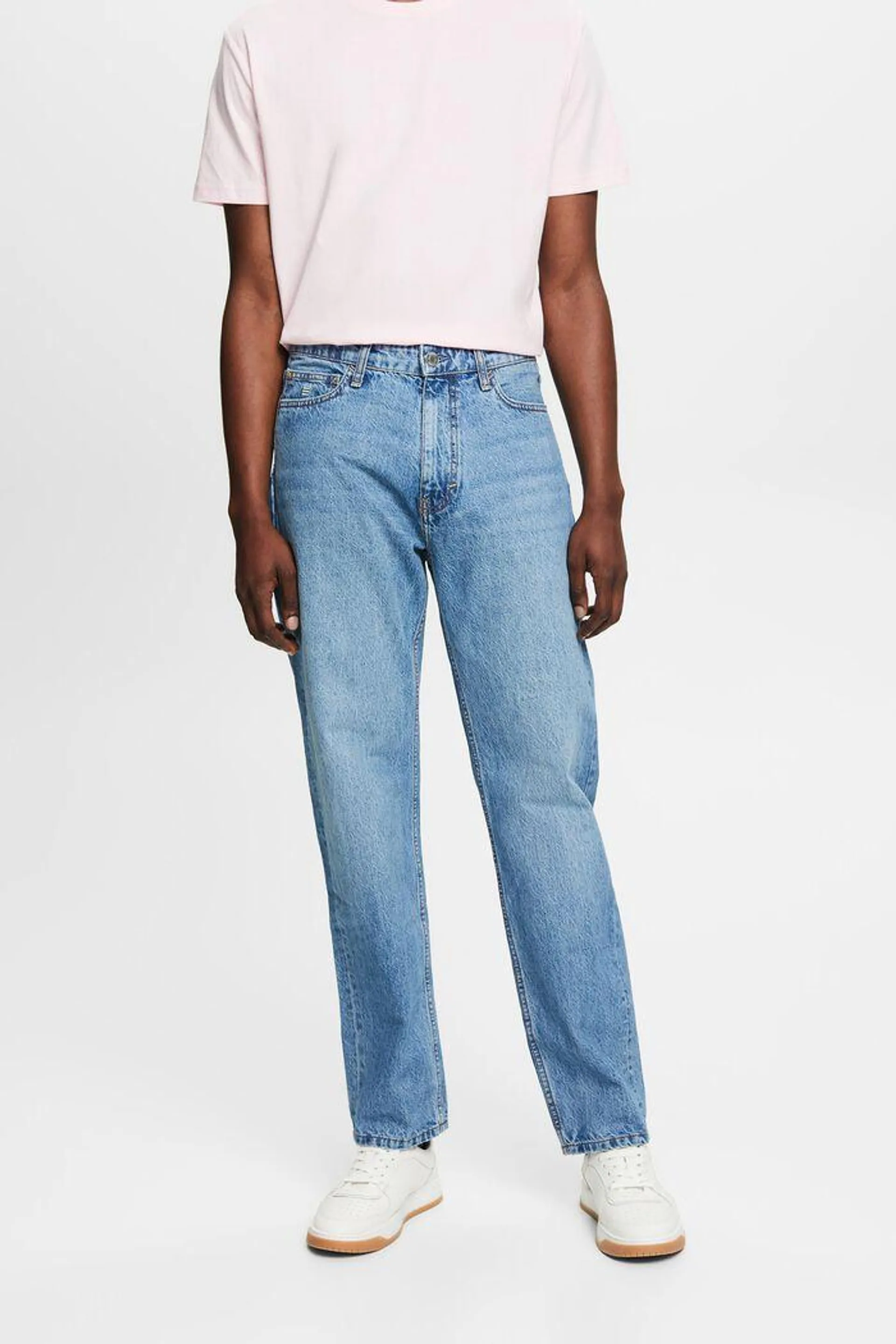 Jean décontracté à taille mi-haute de style rétro