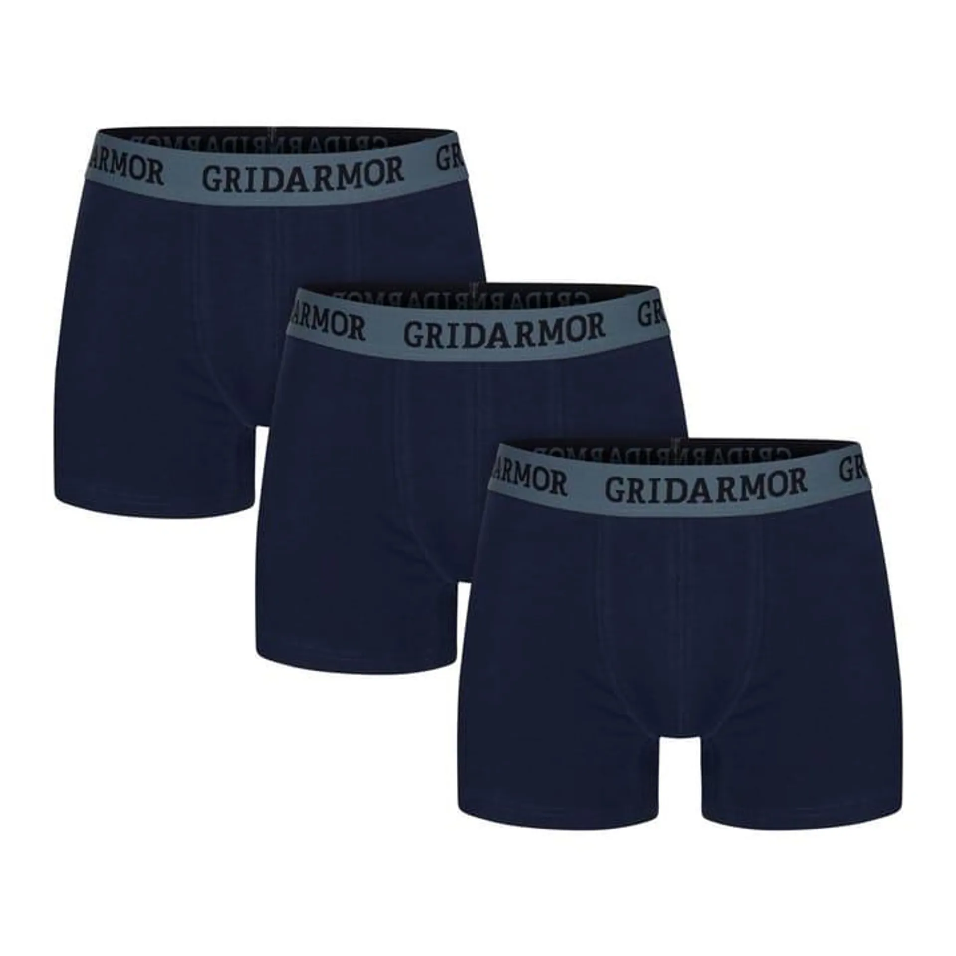 Gridarmor Men's Steine 3p Cotton Boxers 2.0 Navy Blazer