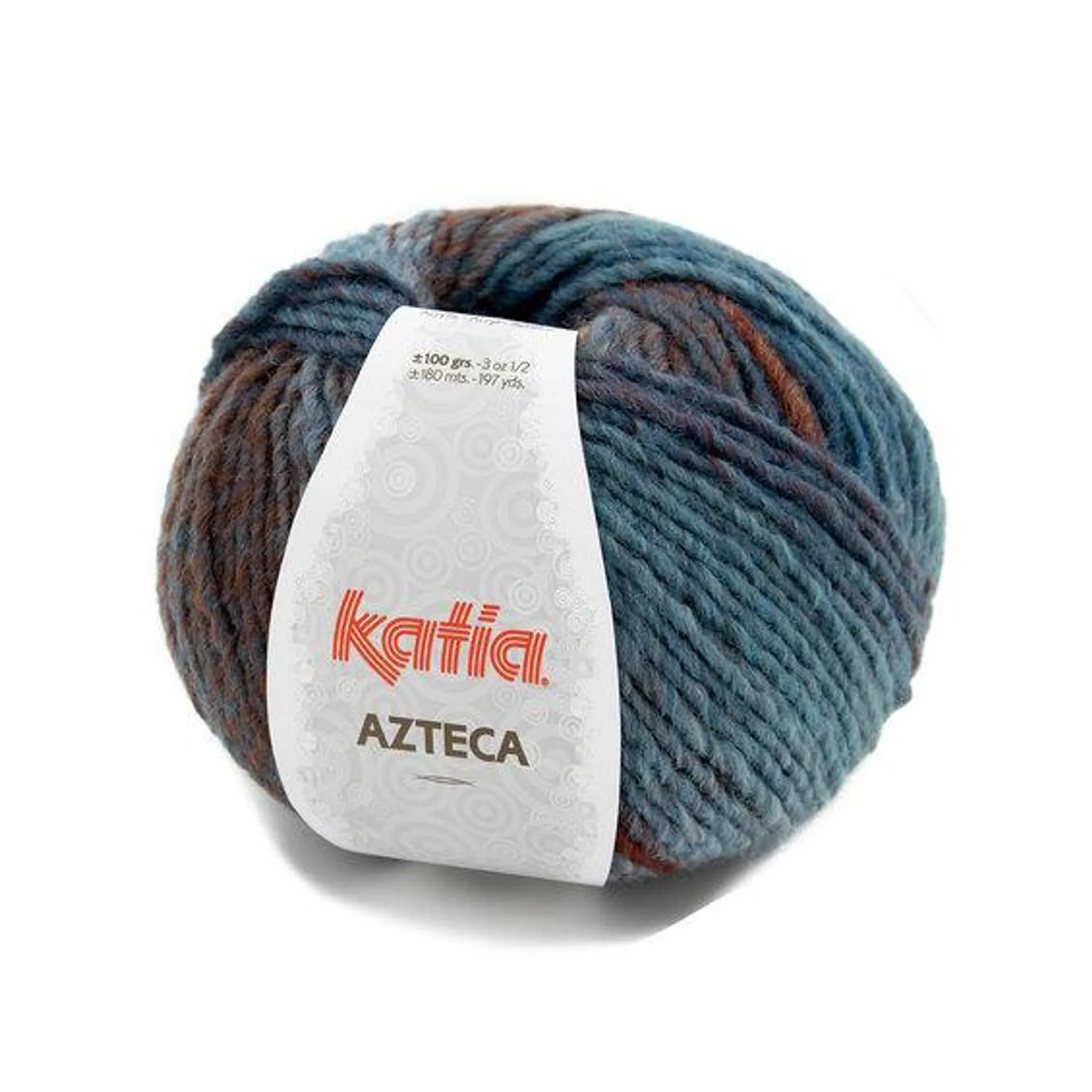 Garn Azteca 100 g rust/turkis m.