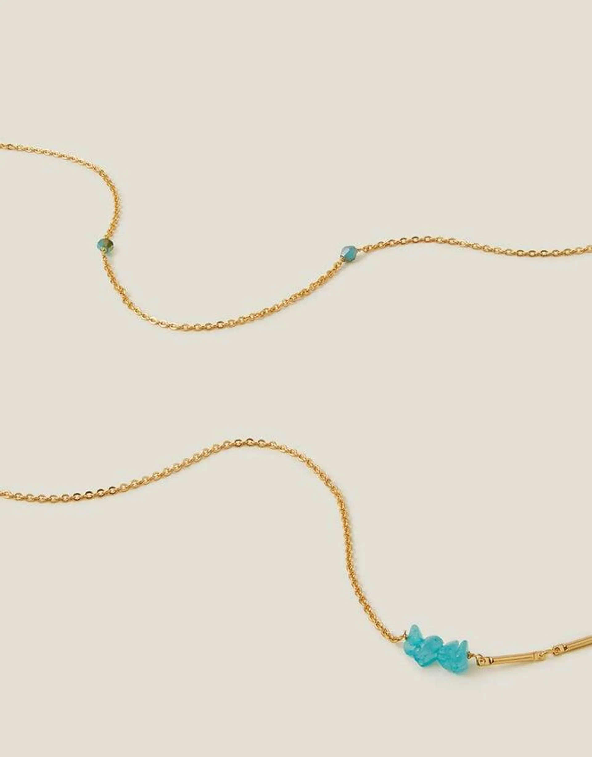 14ct Gold-Plated Long Layered Necklace