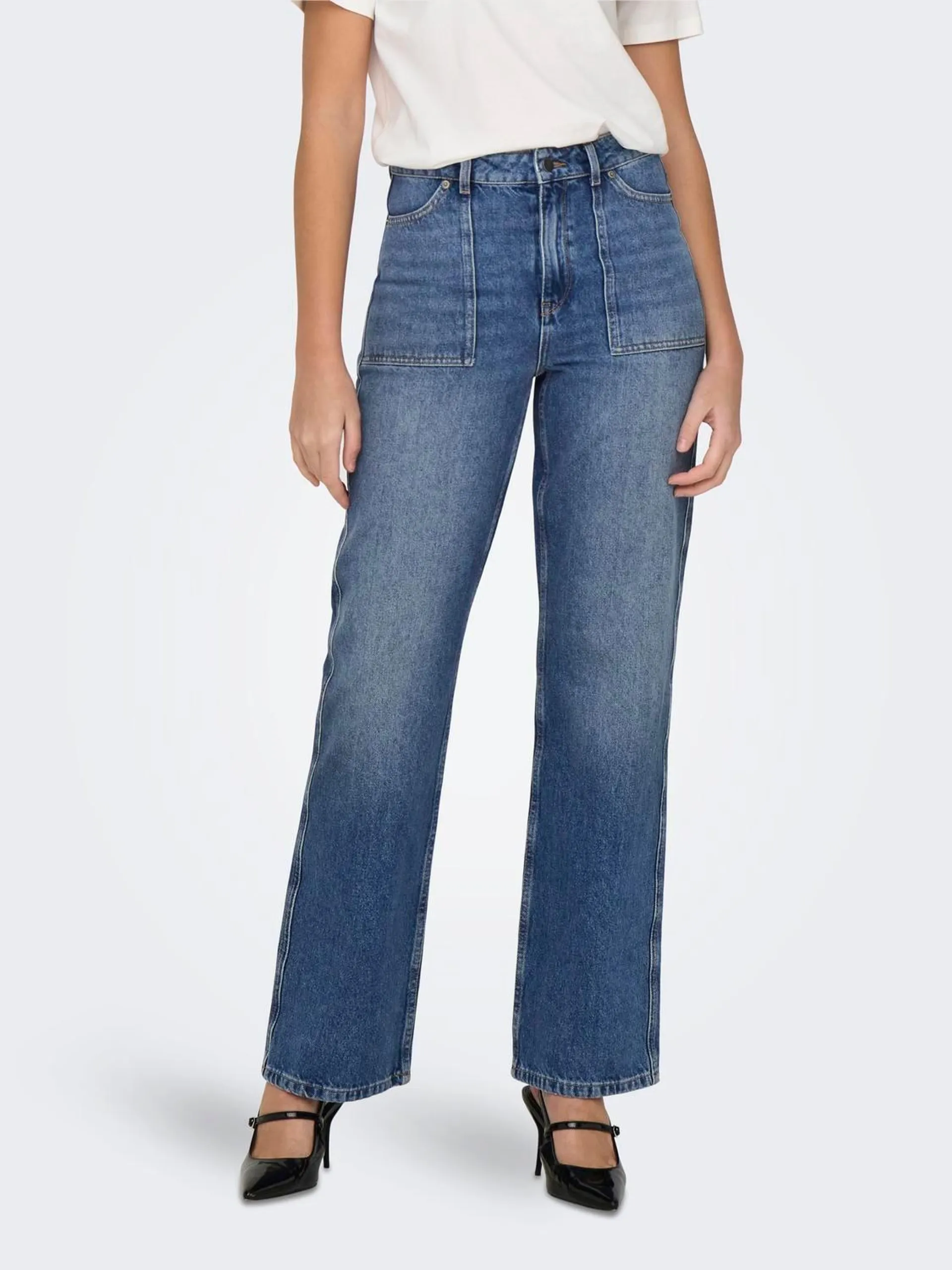 JDYMAYA HIGH WAIST WIDE JEANS DNM NOOS