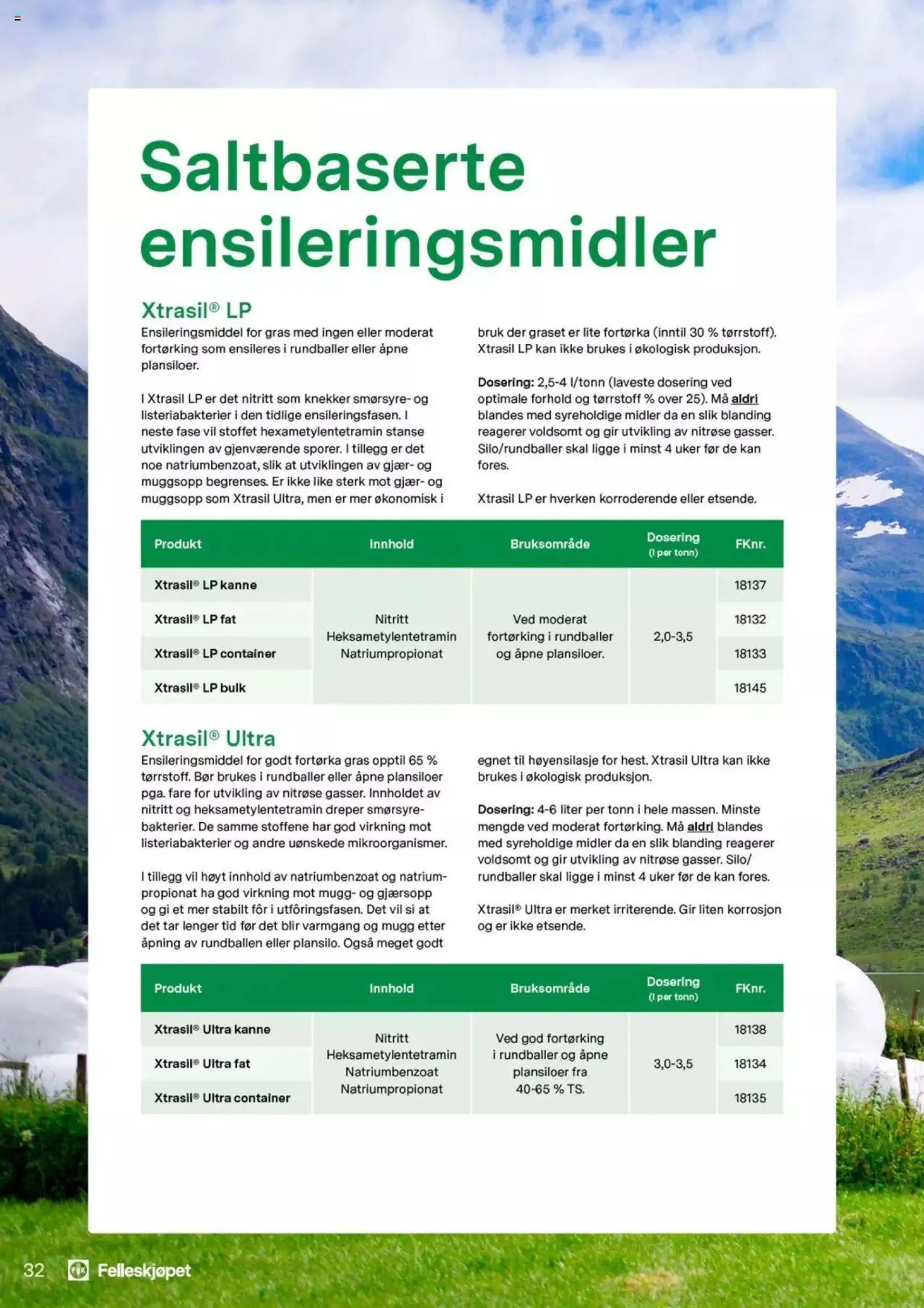 Felleskjøpet - Grovfôr fra 1. januar til 31. desember 2025 - kundeavisside 32