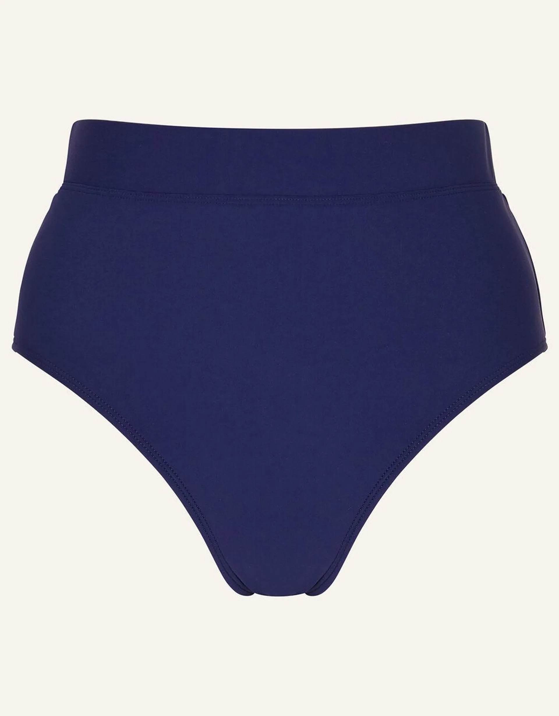 High Waist Bikini Briefs Blue