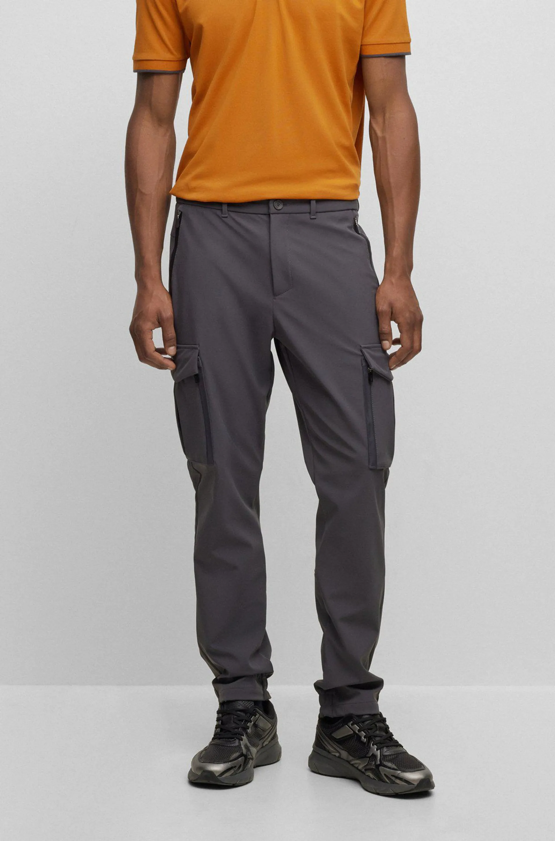 Regular-fit chinos with cargo pockets