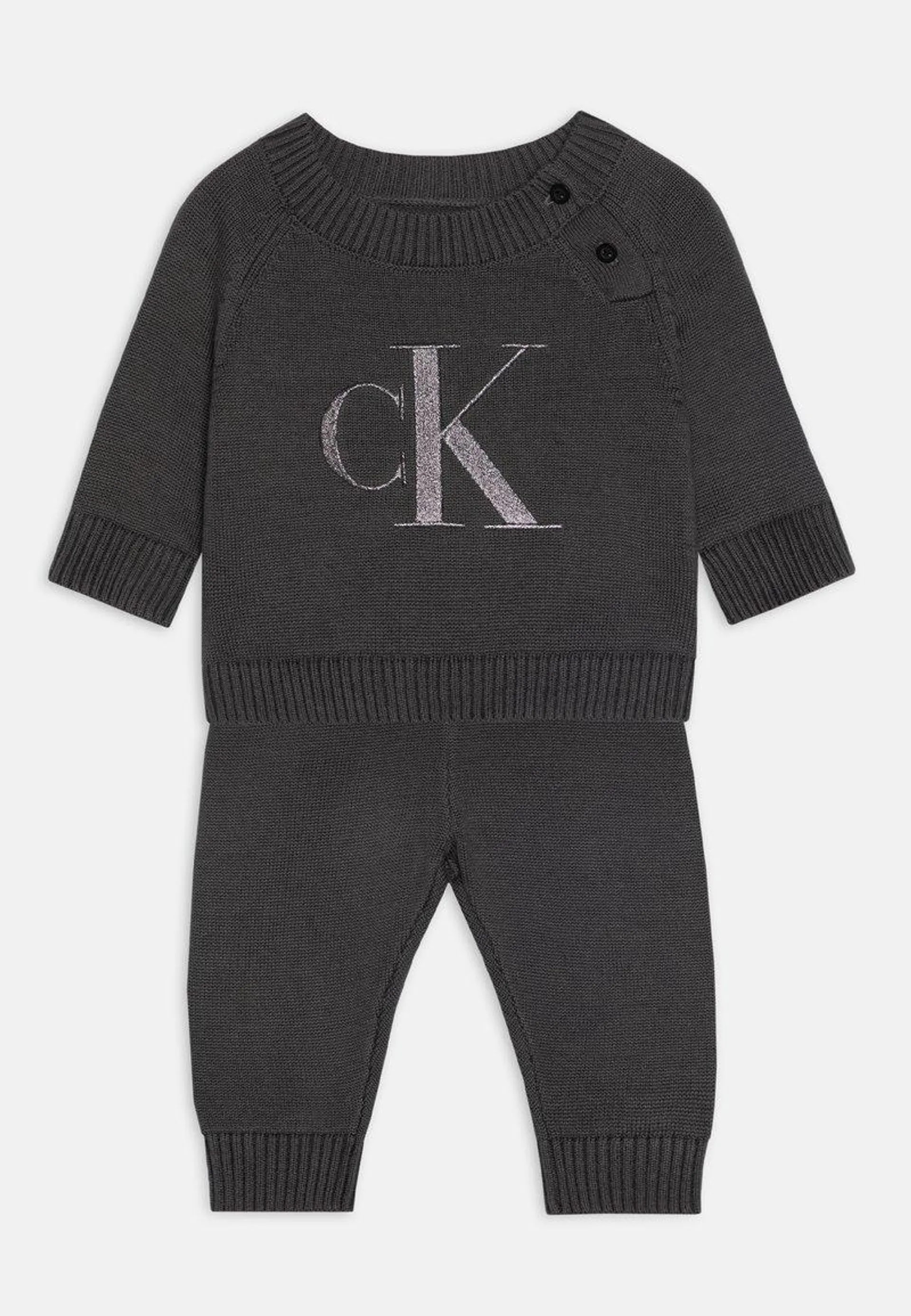 BABY METALLIC MONOGRAM UNISEX SET - Jumper