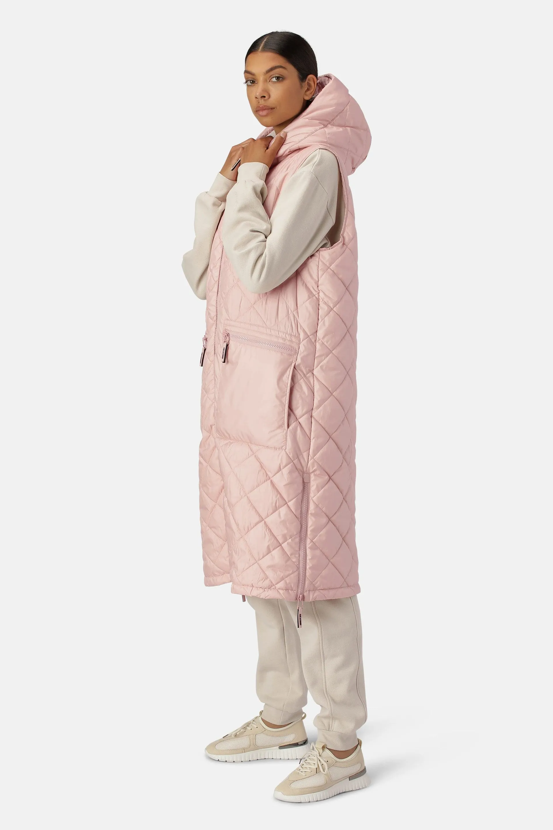 Padded Vest - Pale Pink