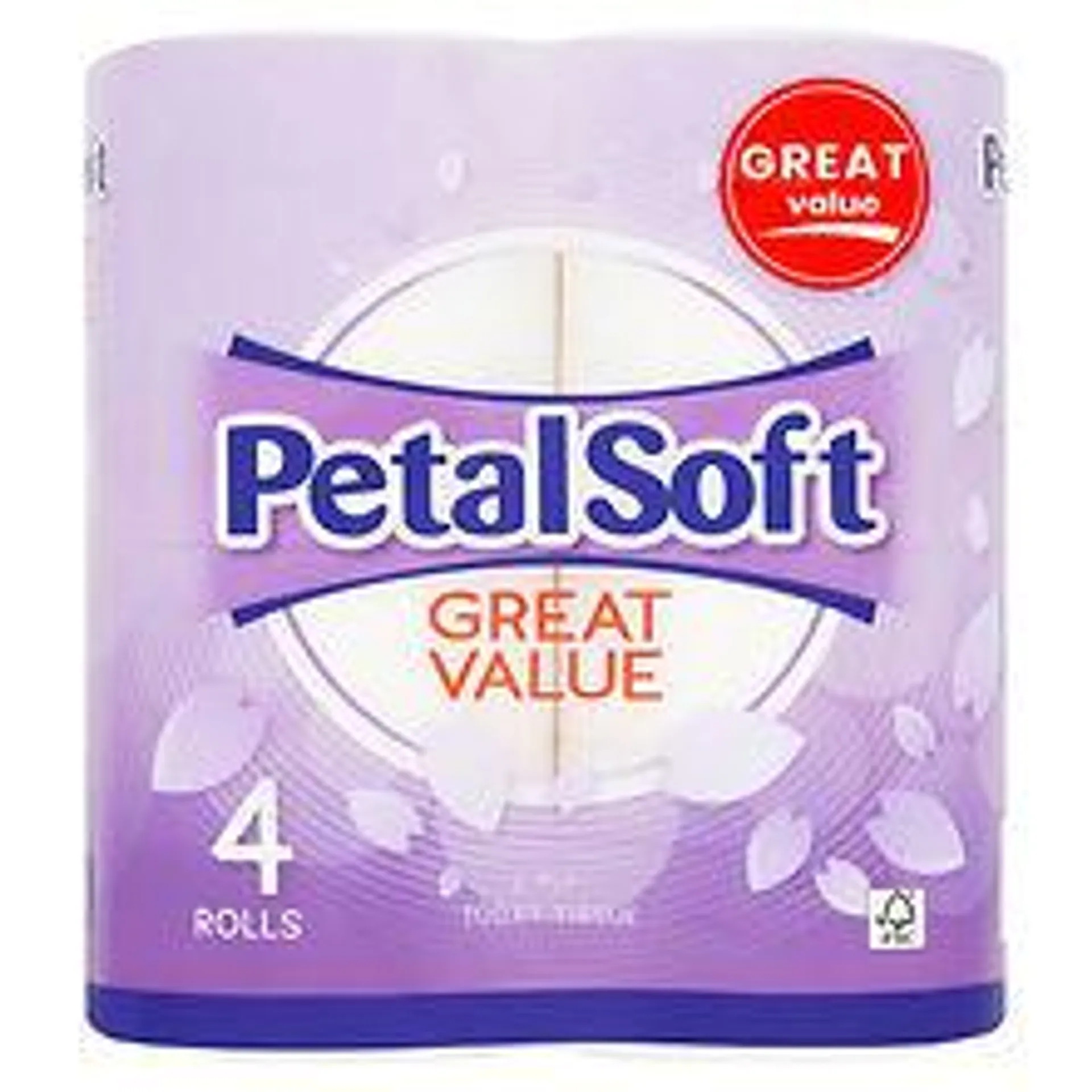 Petal Soft 4 Pack Toilet Roll