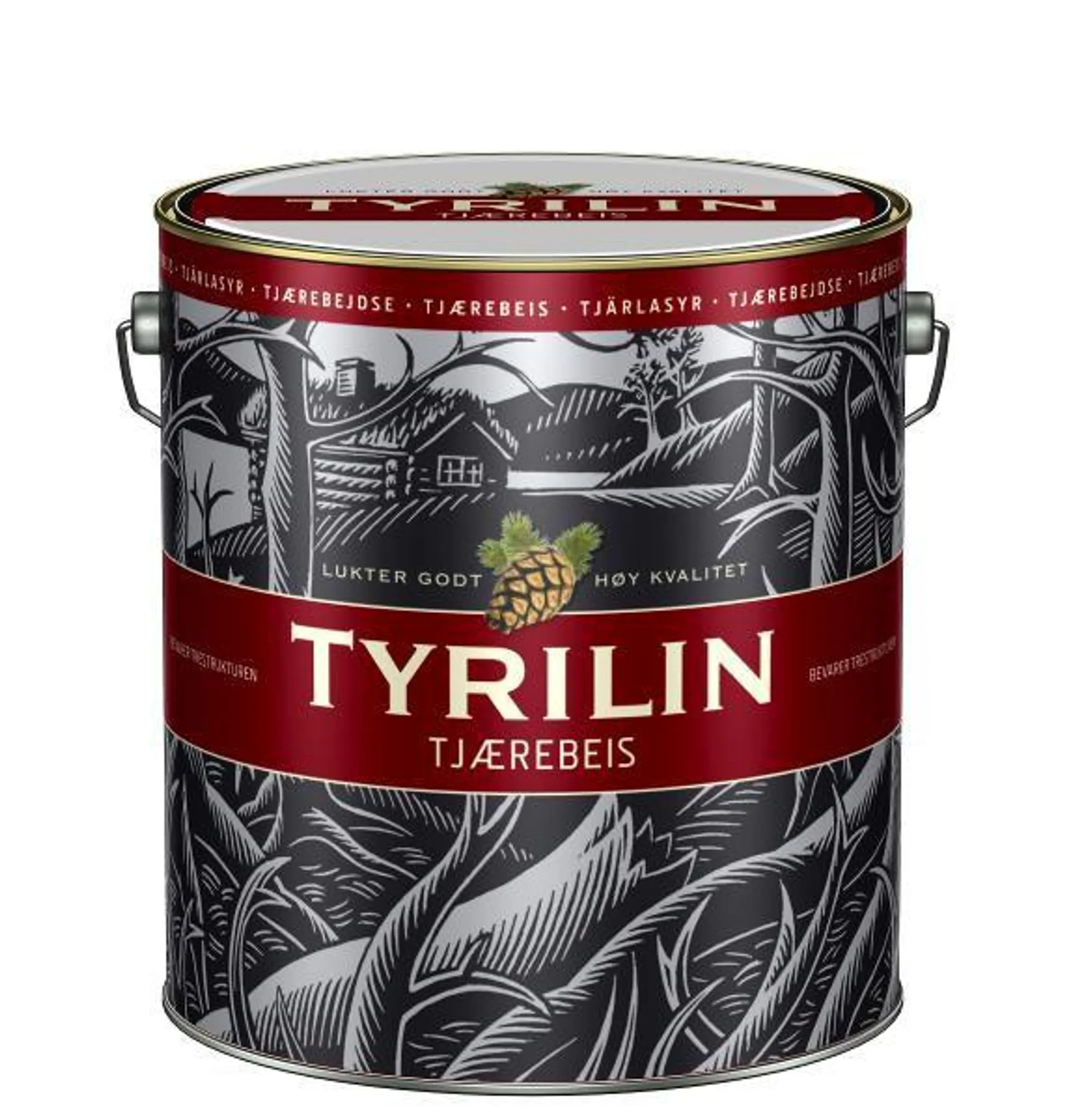 TYRILIN TJÆREBEIS RØDBRUN 10 LTR.