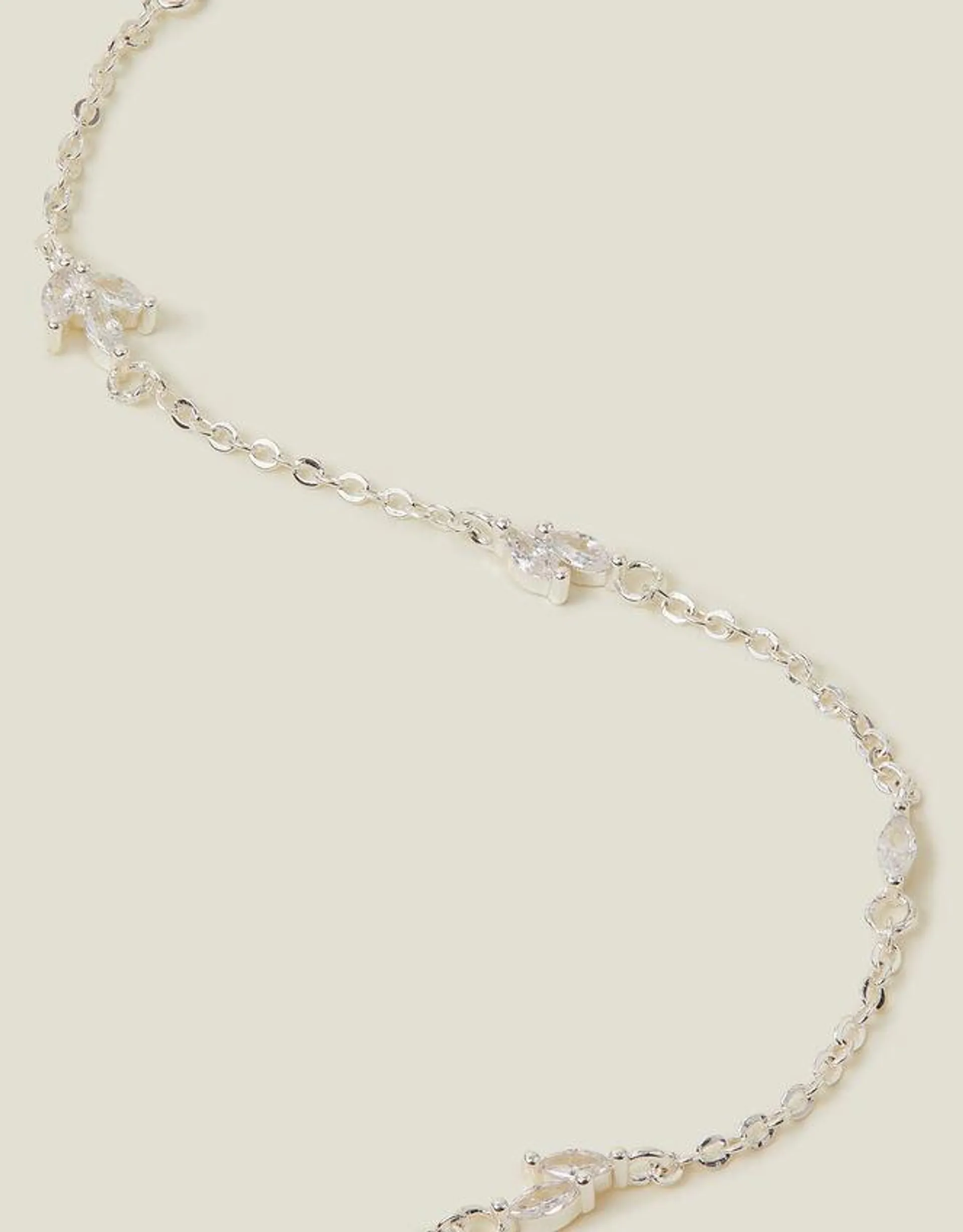 Sterling Silver-Plated Vine Collar Necklace