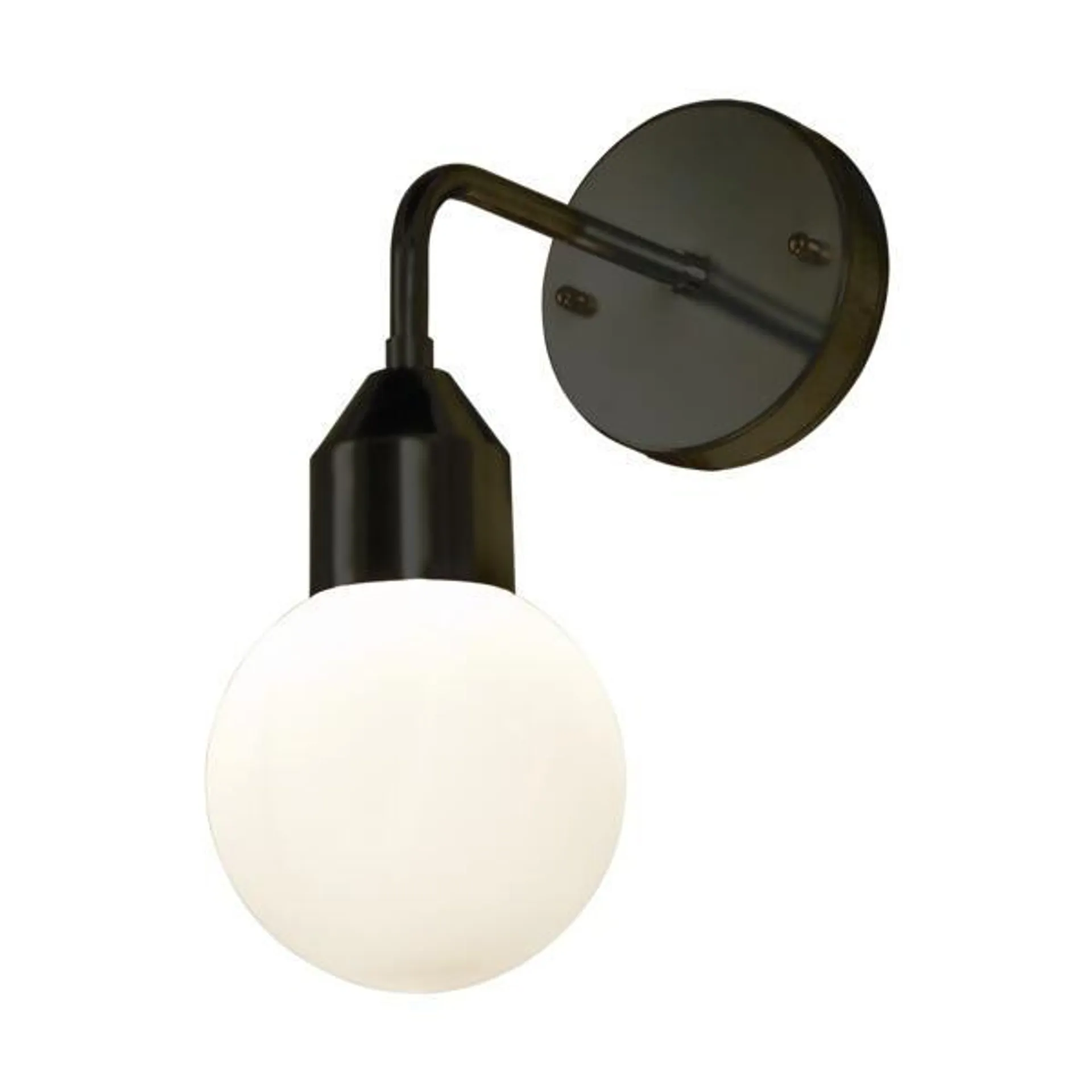 Scan Lamps Baderomslampe florens vegg svart/opal max 33w g9