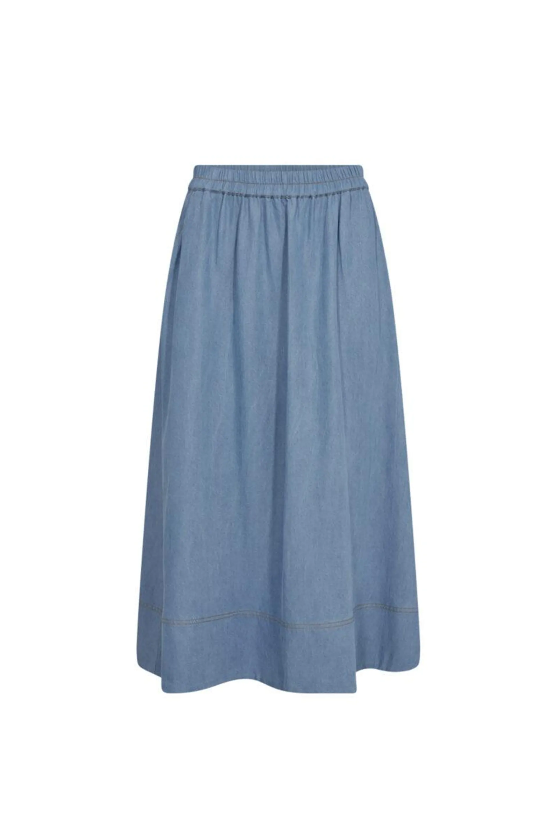 Titus CC Midi Denim Skirt Denim Blue