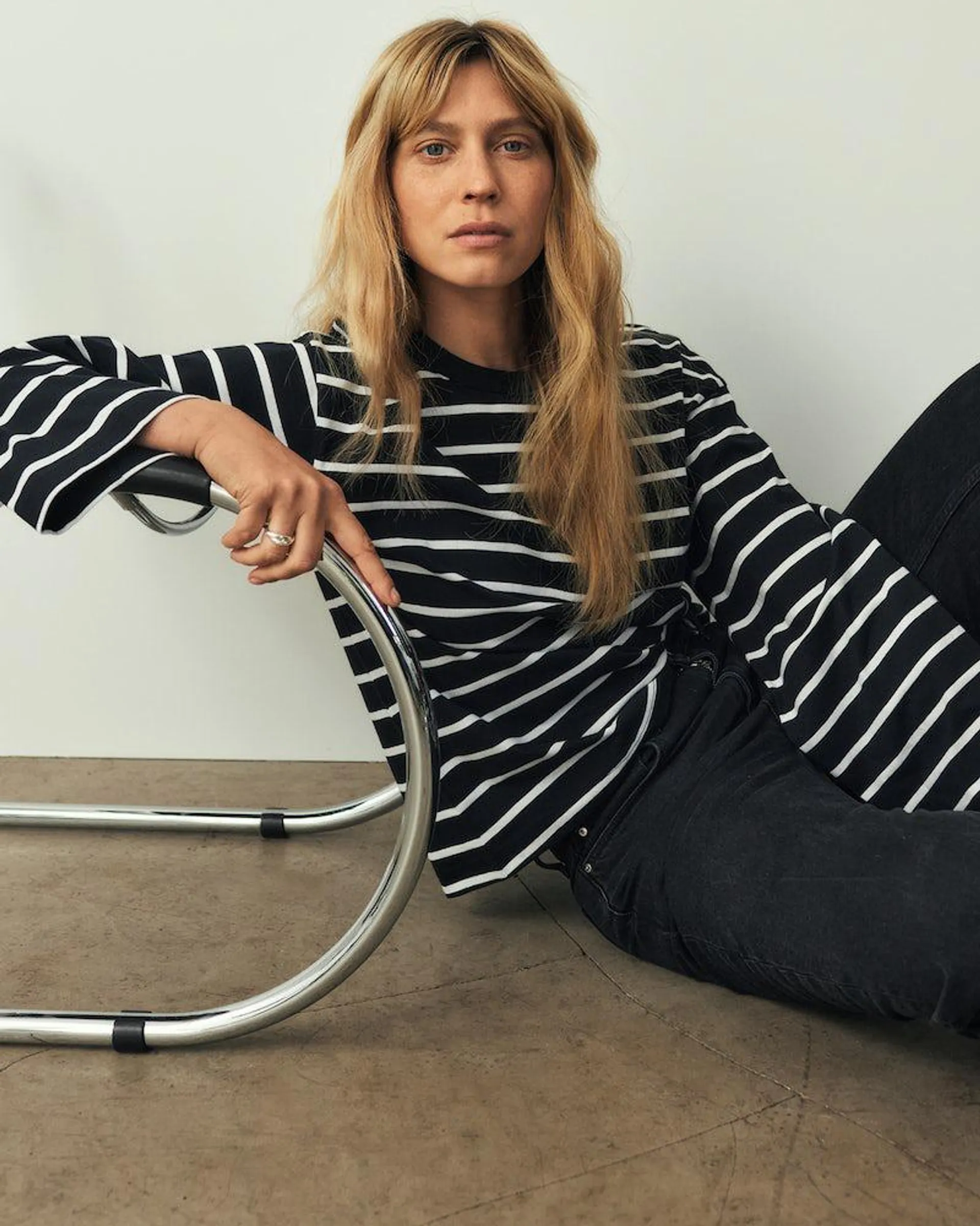 Oversized langermet topp