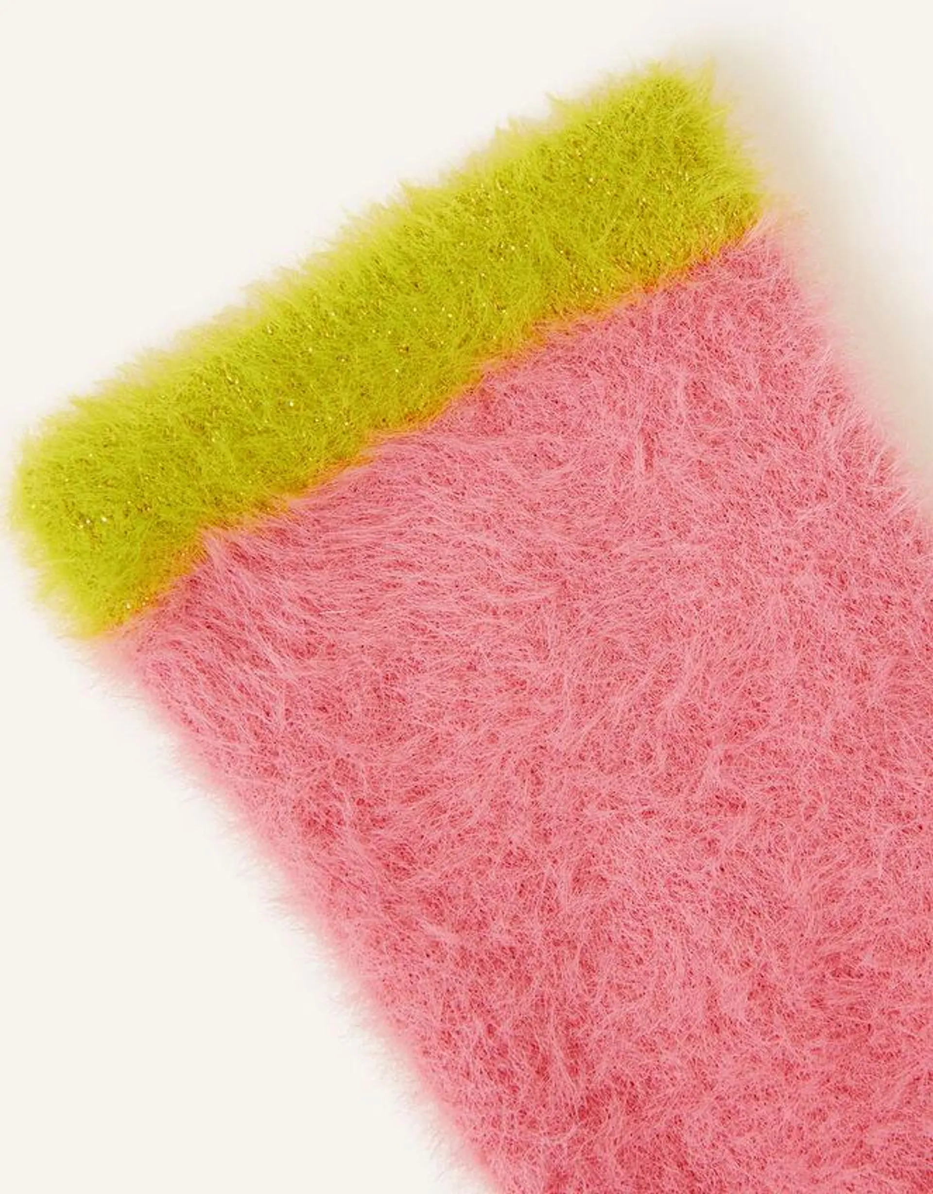 Contrast Fluffy Socks