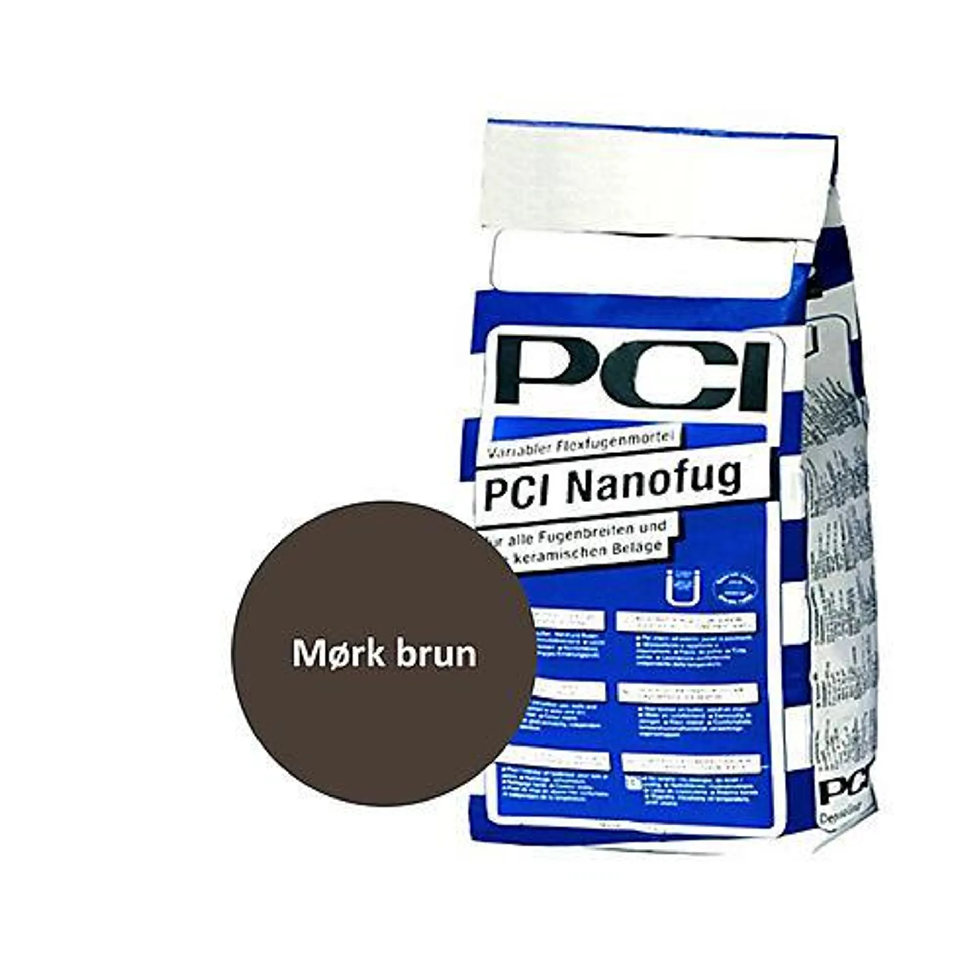 Sementbasert universal fugemasse Nanofug®, Mørk brun 4 kg