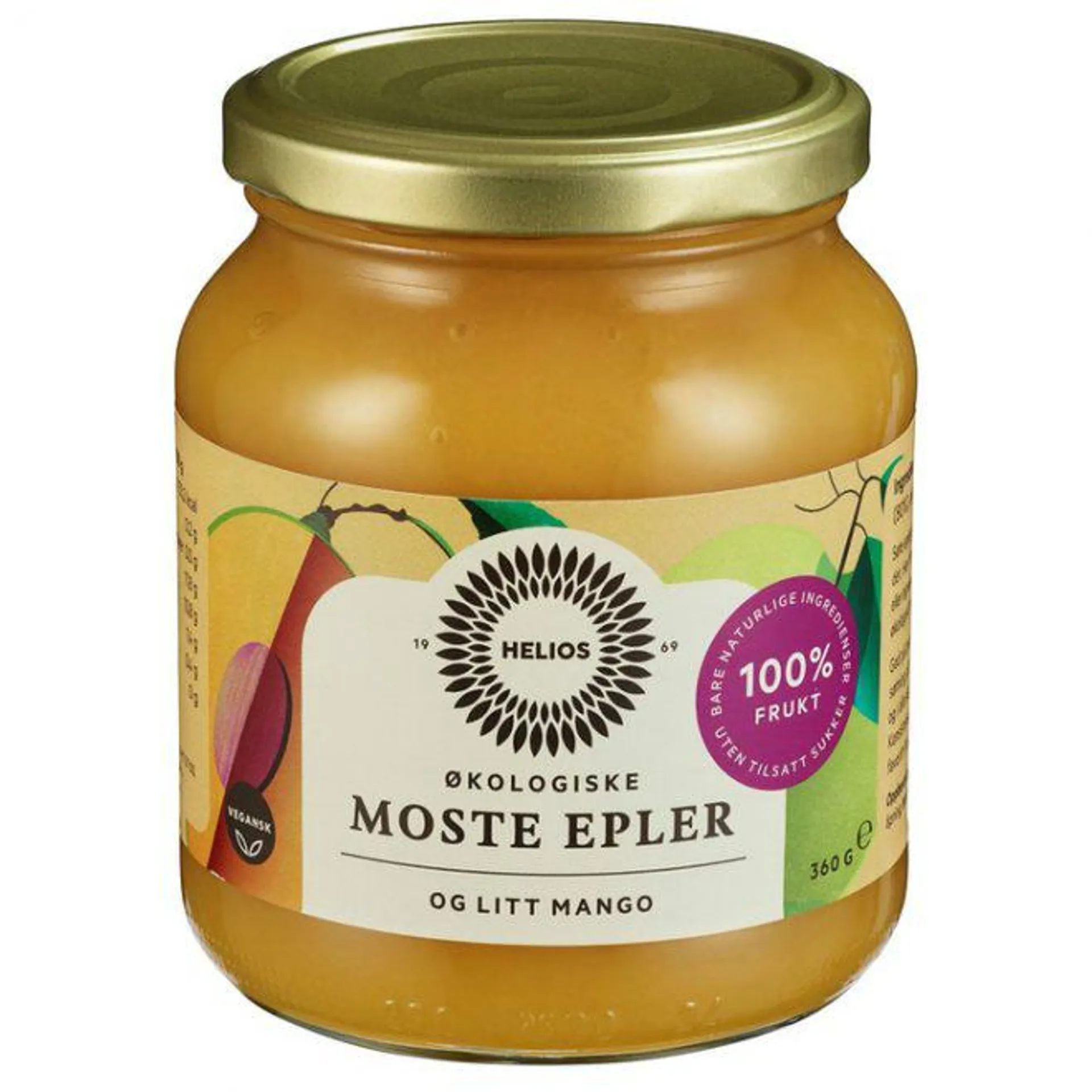 Helios økologisk moste epler med mango 360 g