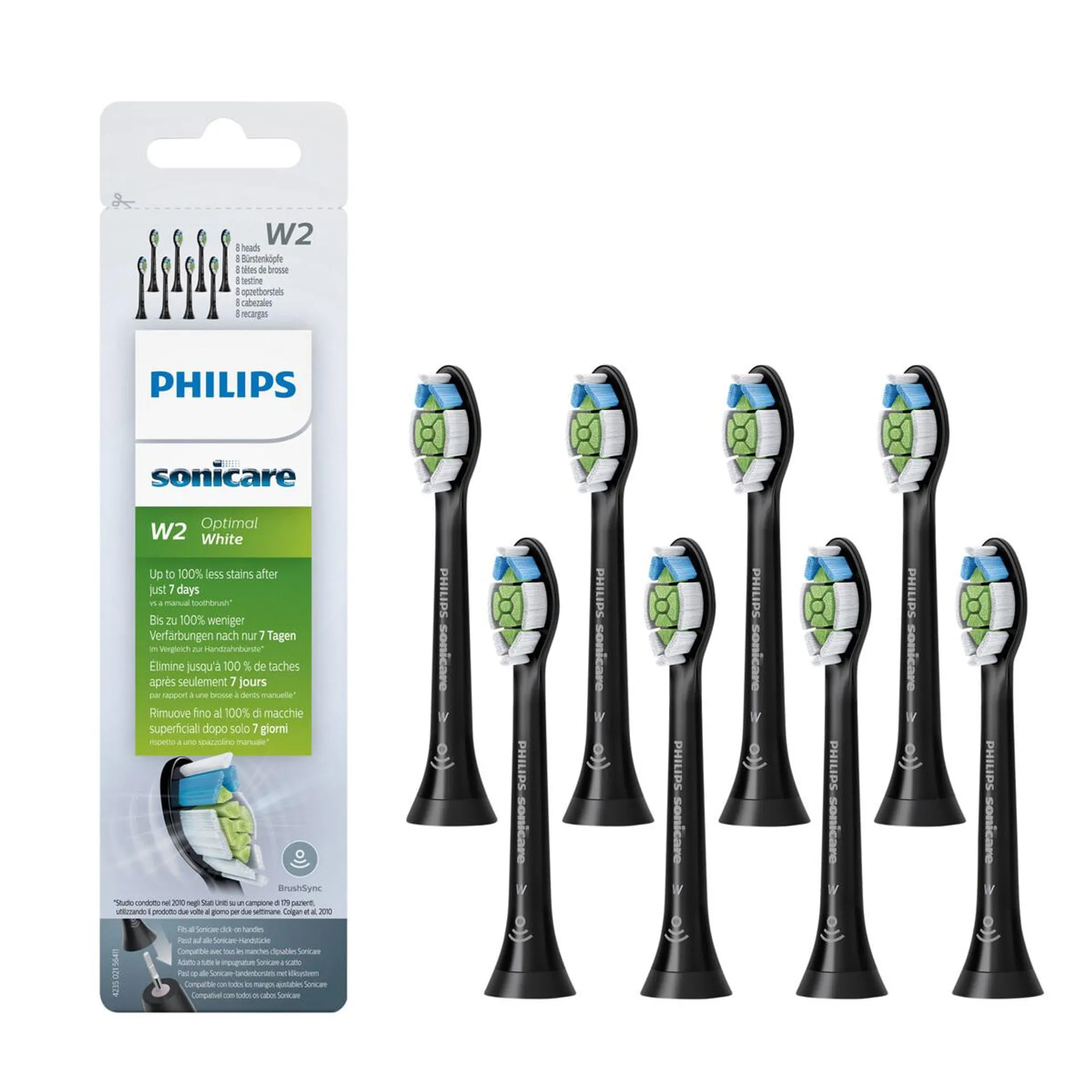 Philips Sonicare W2 Optimal White tannbørstehode svart