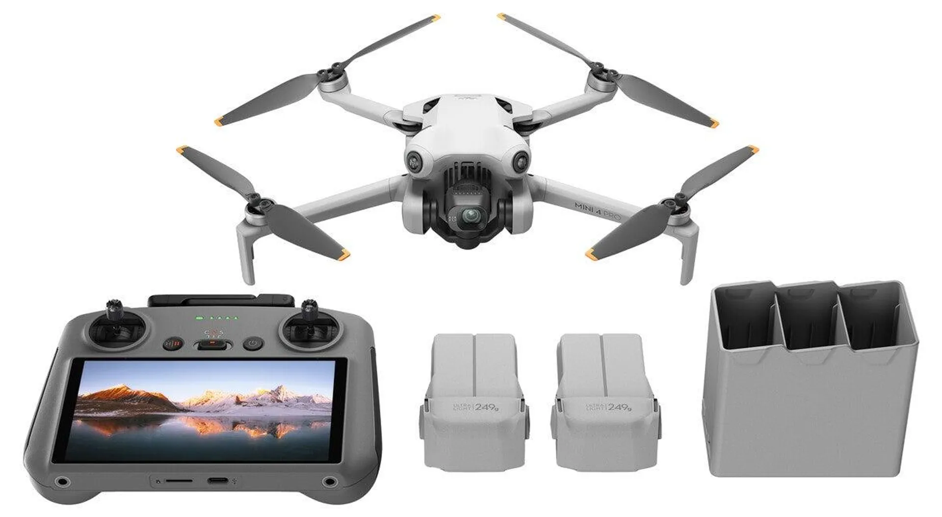 DJI Mini 4 Pro Fly More Combo med DJI RC2, minidronesett