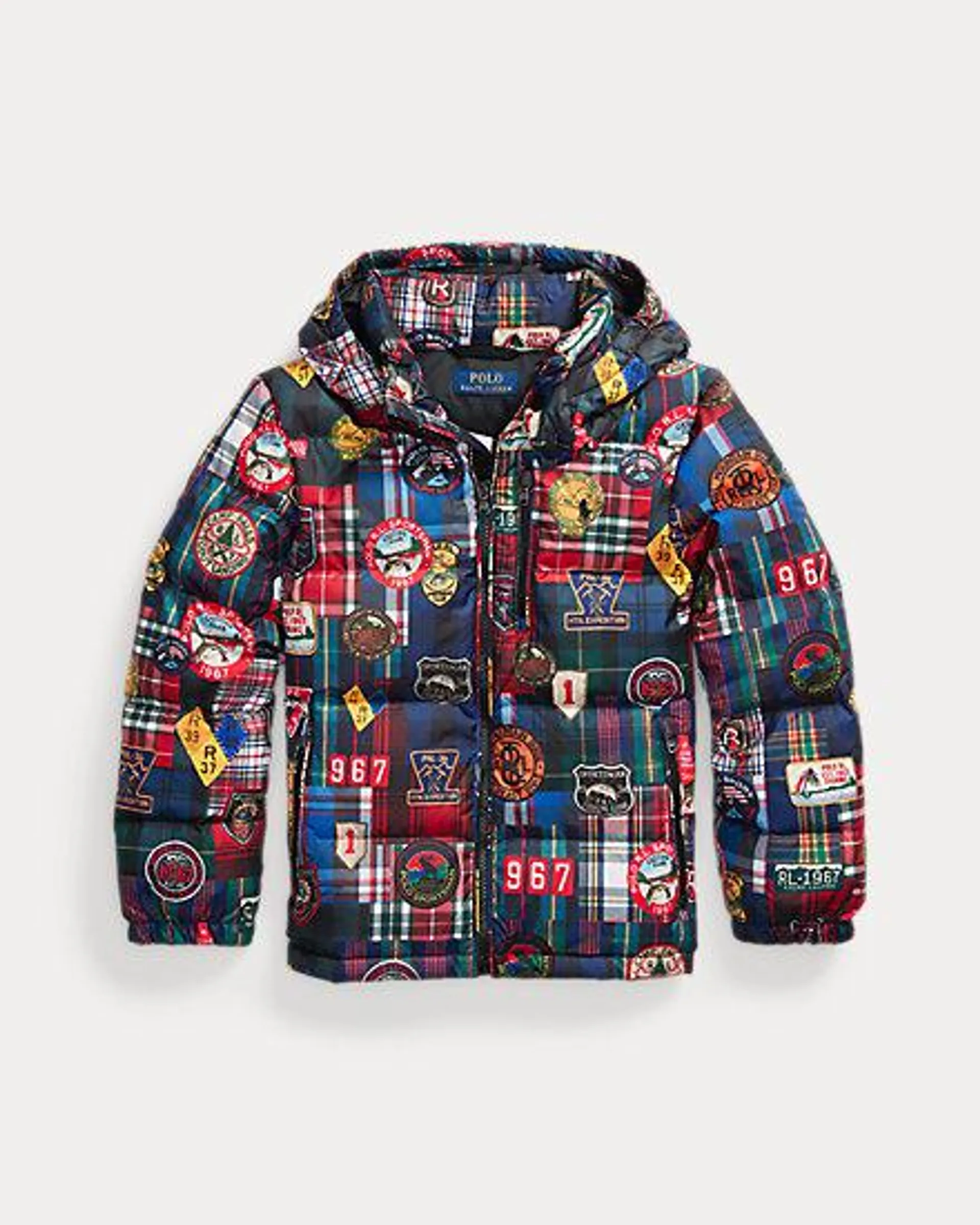Water-Repellent Print Down Jacket
