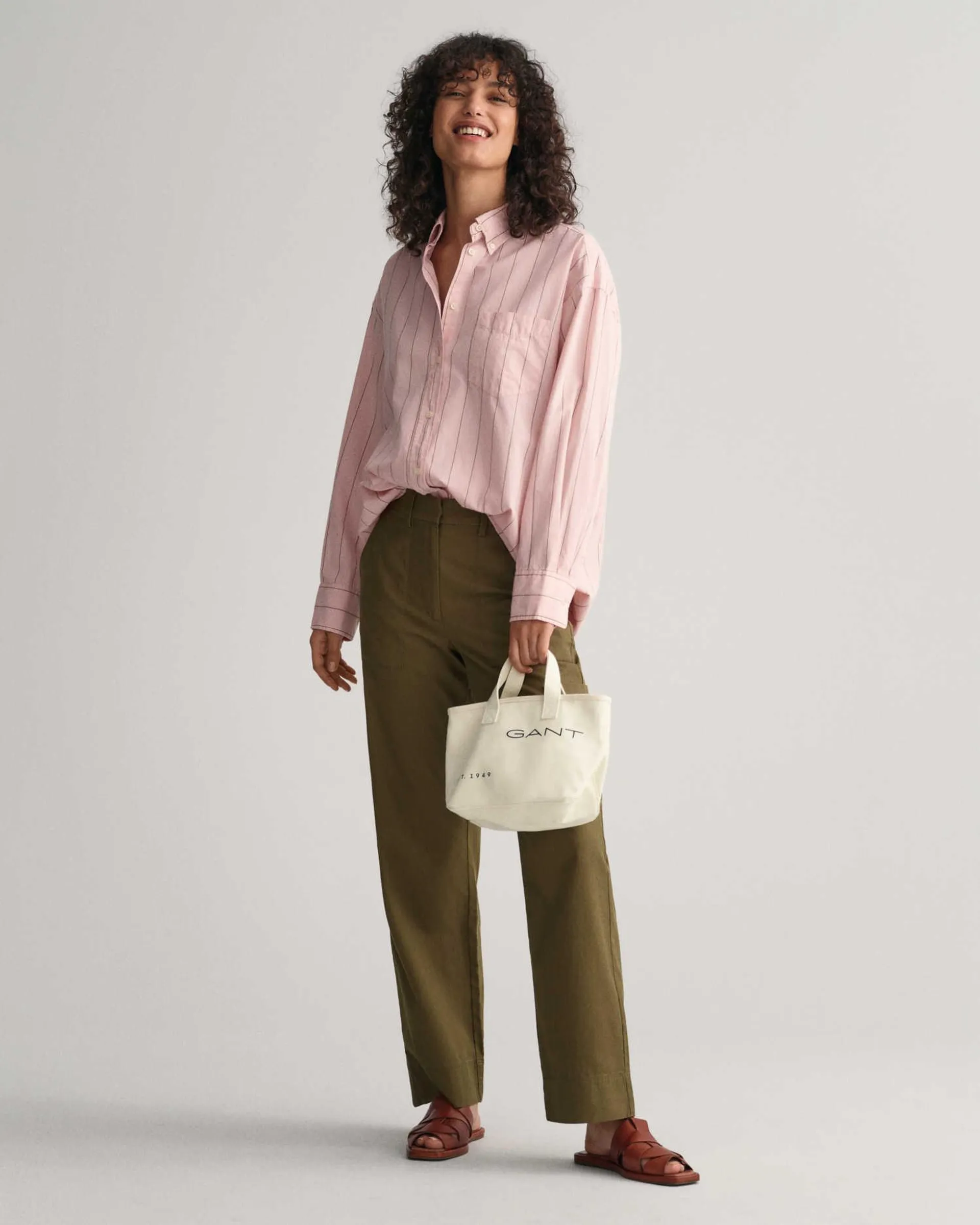 Oversized Striped Luxury Oxford-skjorte