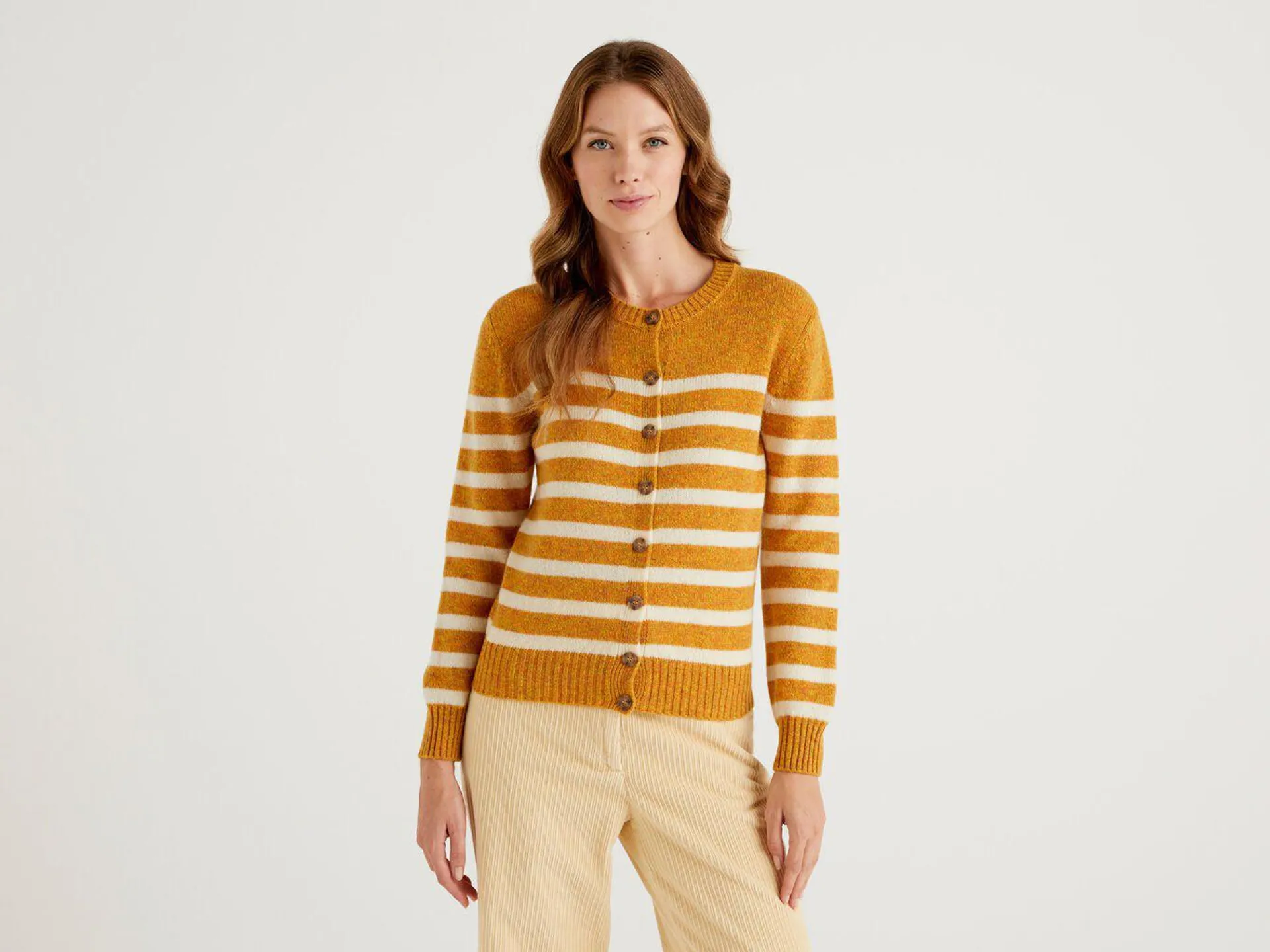 Benetton Pure Shetland Ull Cardigan Dame Brune | Norge-4568031