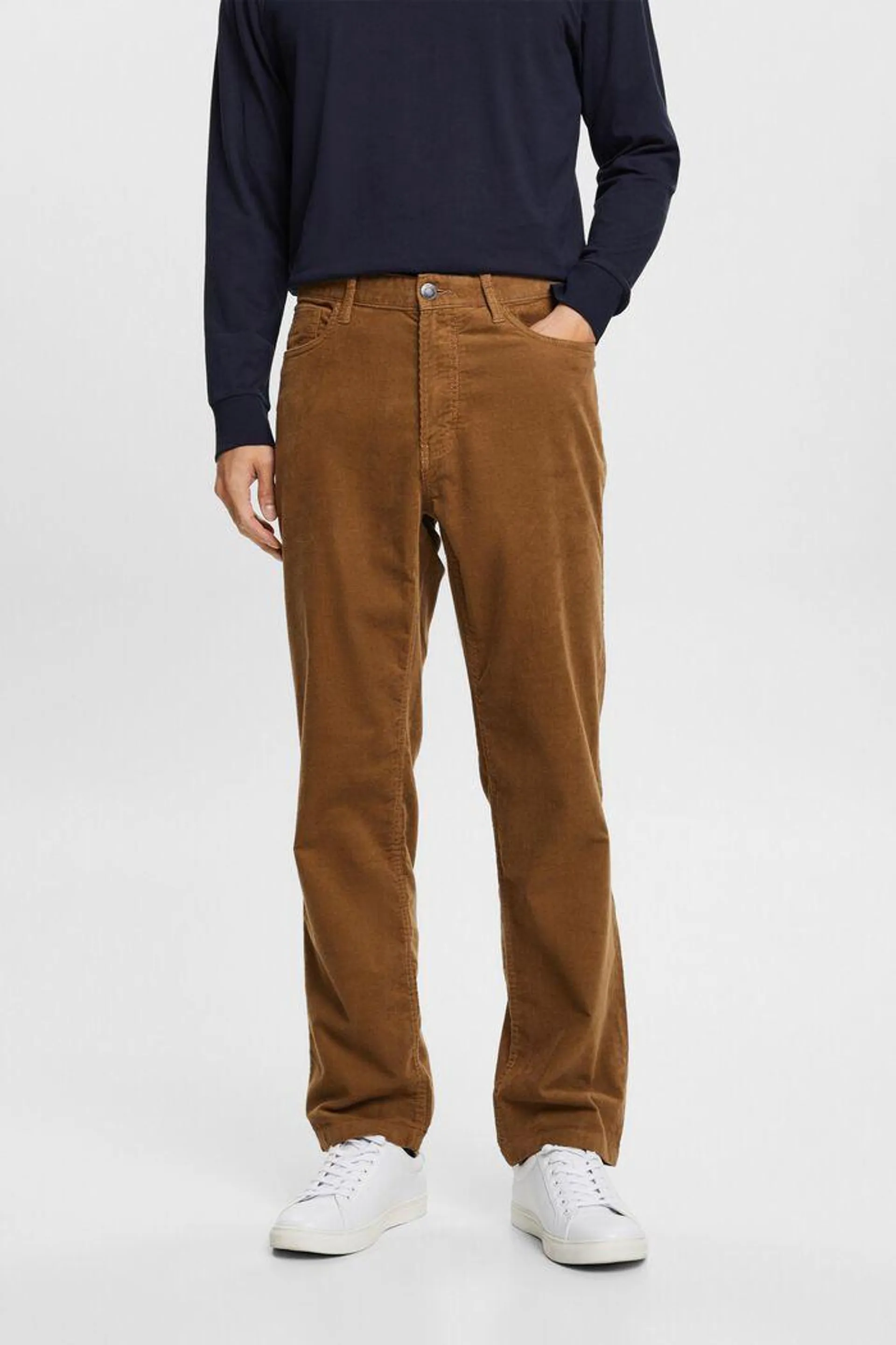 Straight Fit Corduroy Trousers