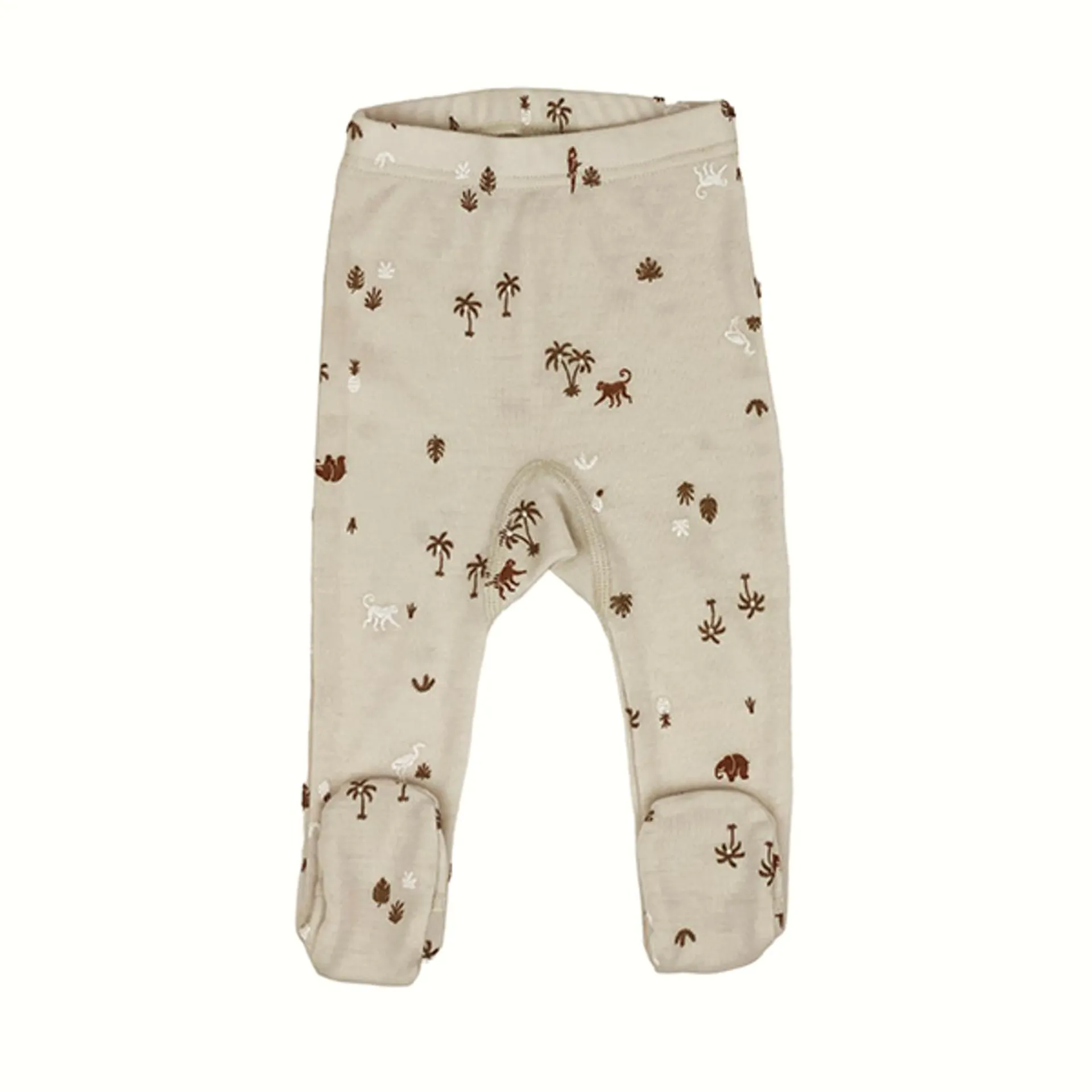 Rondane | Leggings m/Fot | Ull | Beige Monkey