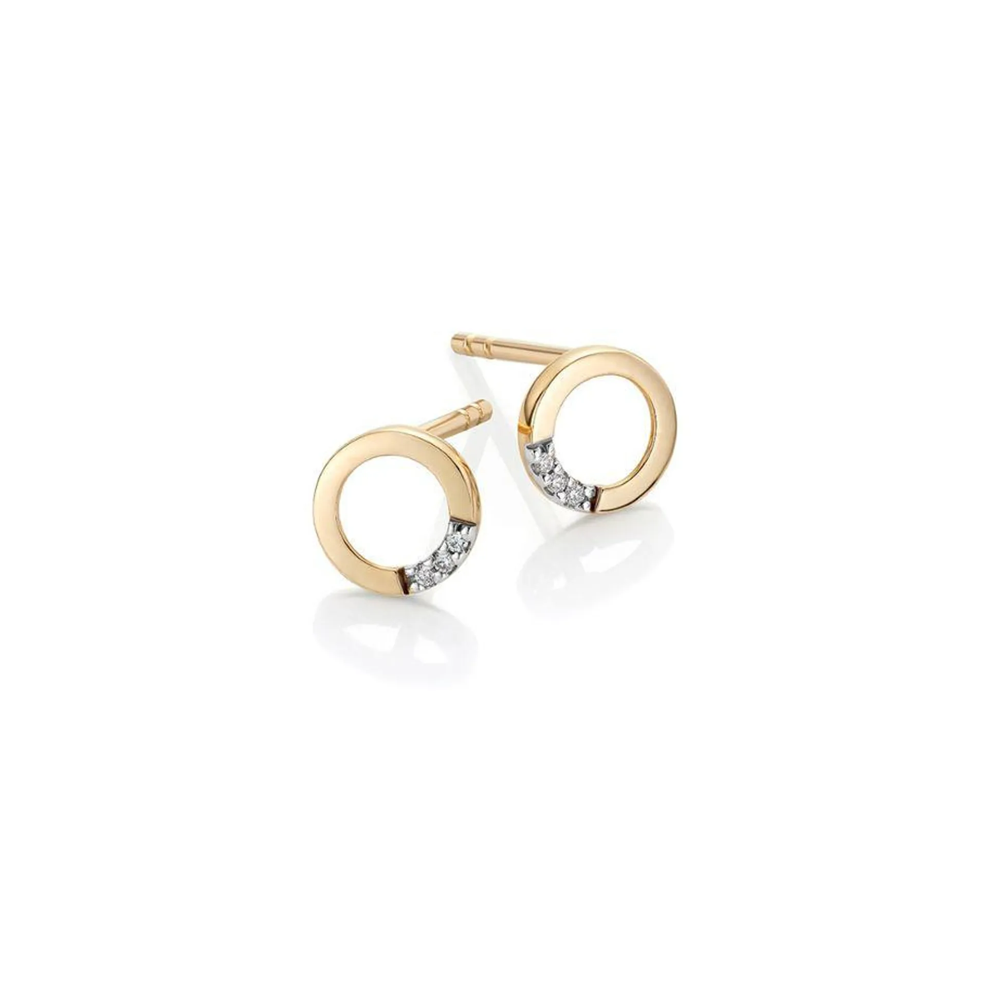 Diamantøredobber 585 Gult Gull 0,01 ct