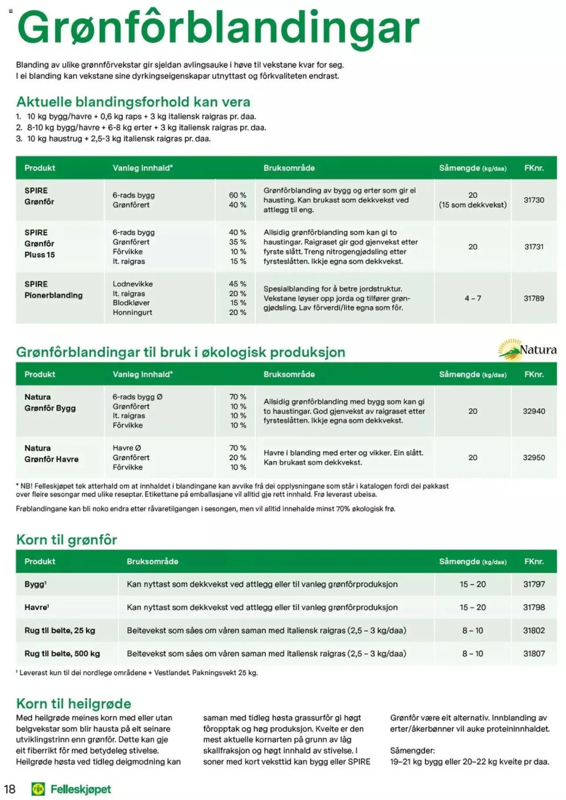 Felleskjøpet - Grovfôr fra 1. januar til 31. desember 2025 - kundeavisside 18