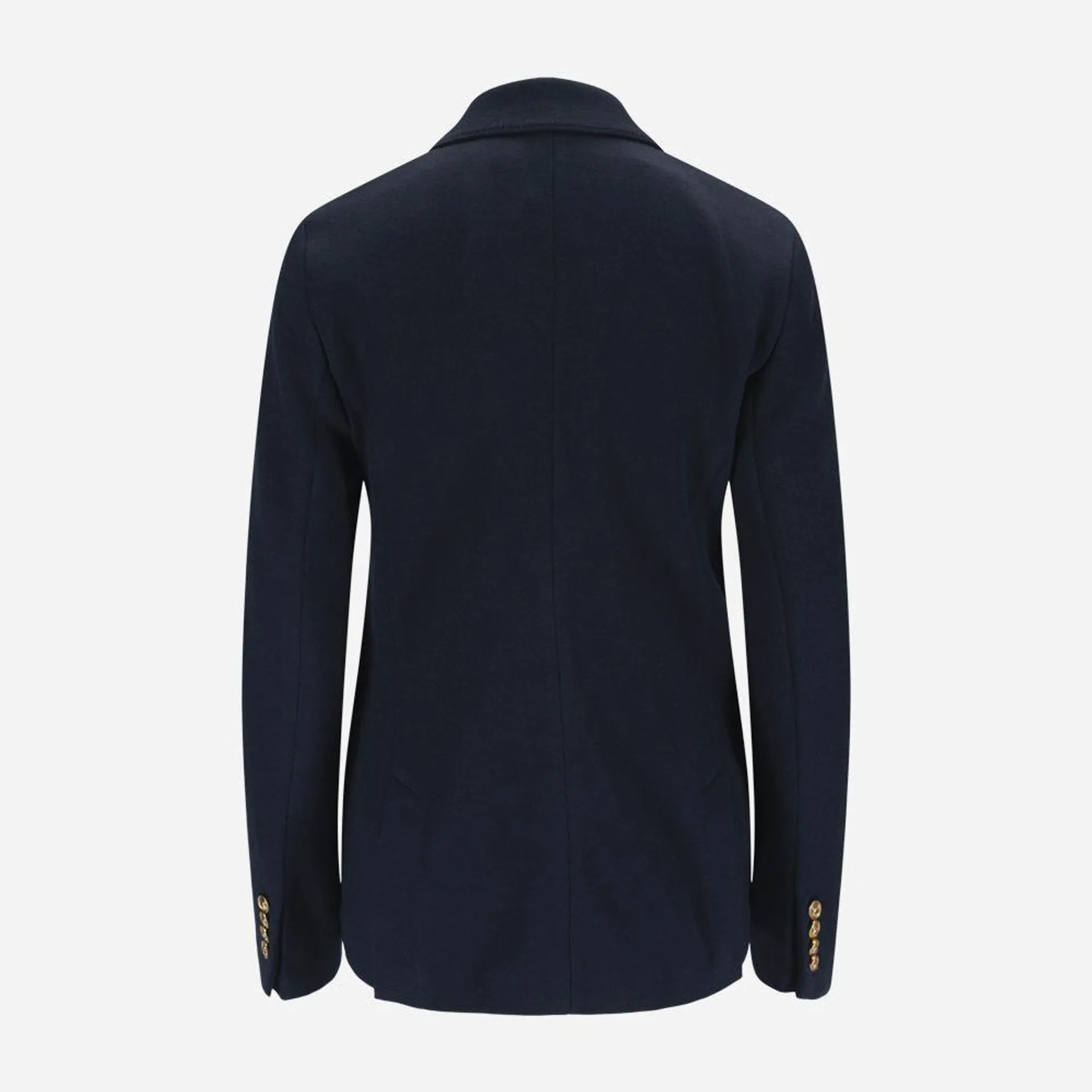 Double Breasted Knit Blazer - Park Avenue Navy