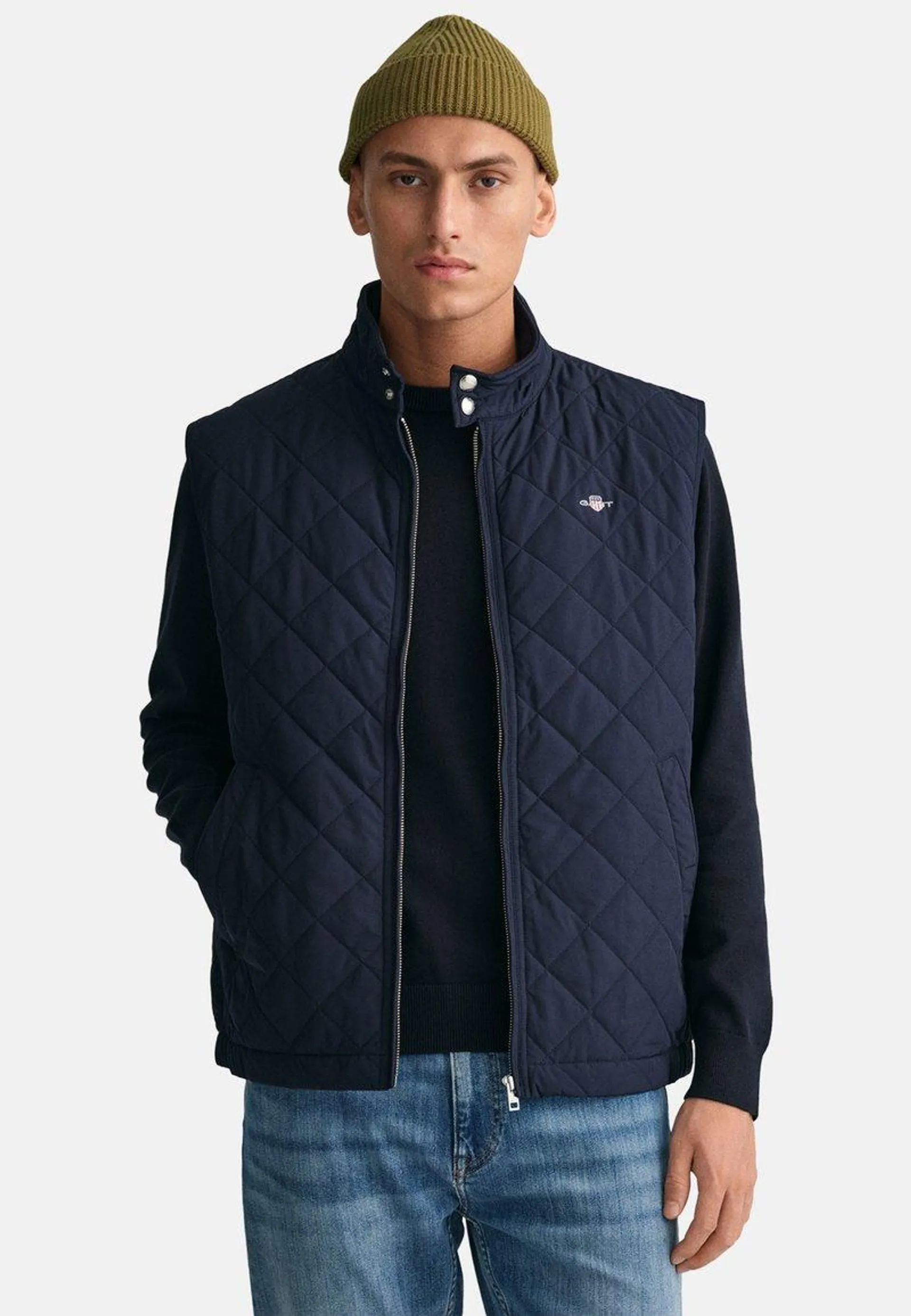 QUILTED WINDCHEATER VEST - Vest