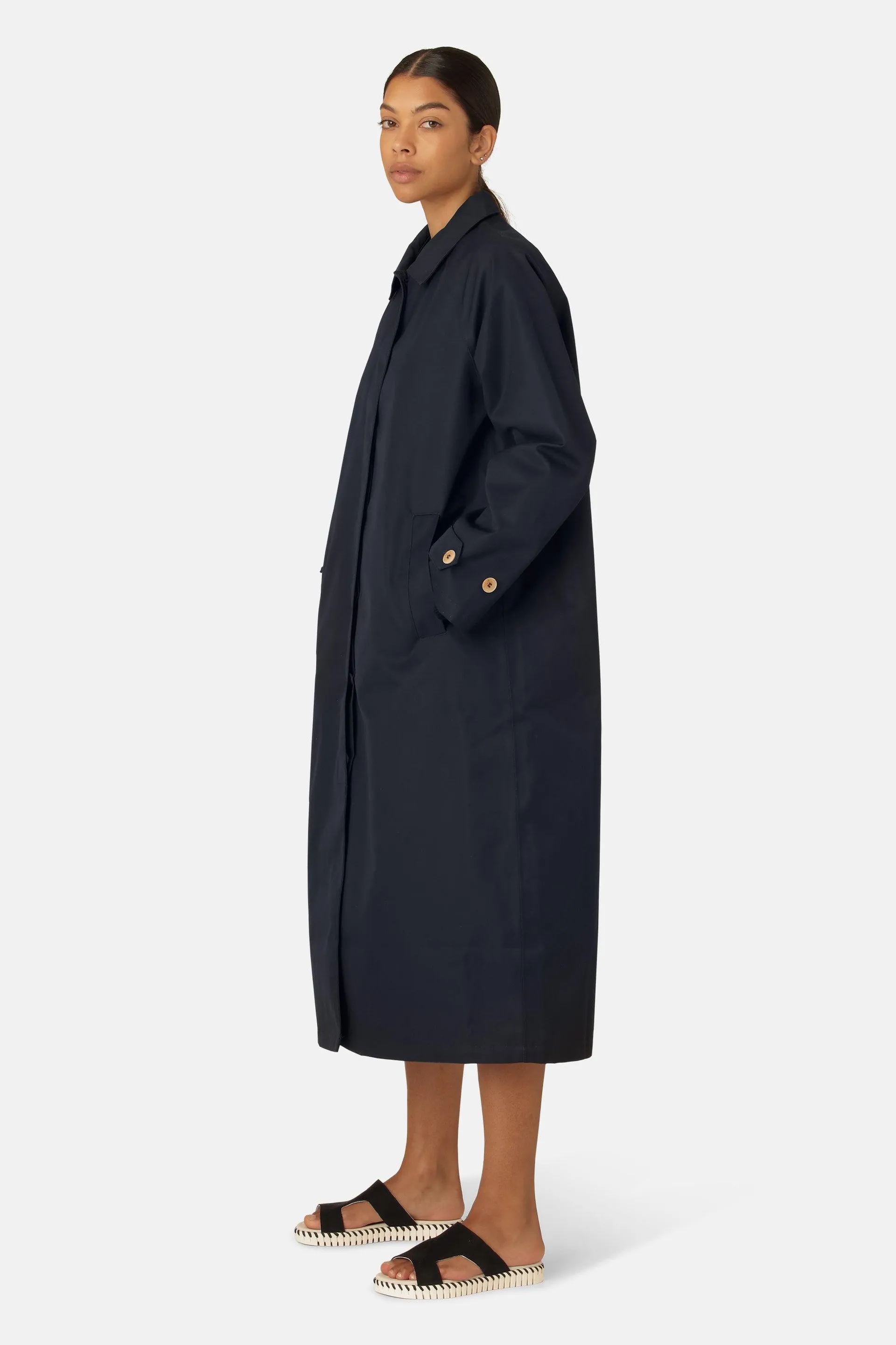 Cotton raincoat - Dark Indigo